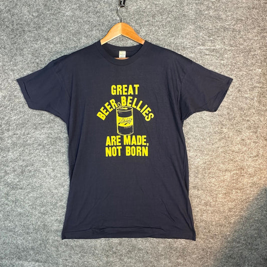 RARE Vintage Single Stitch Shirt Mens Spruce XL Beer Bellies Are Made Not Born