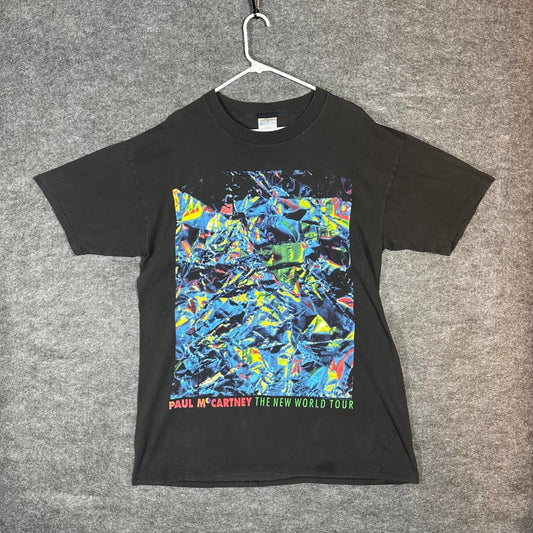 Paul McCartney The New World Tour T Shirt Mens Brockum One Size Fits All Black