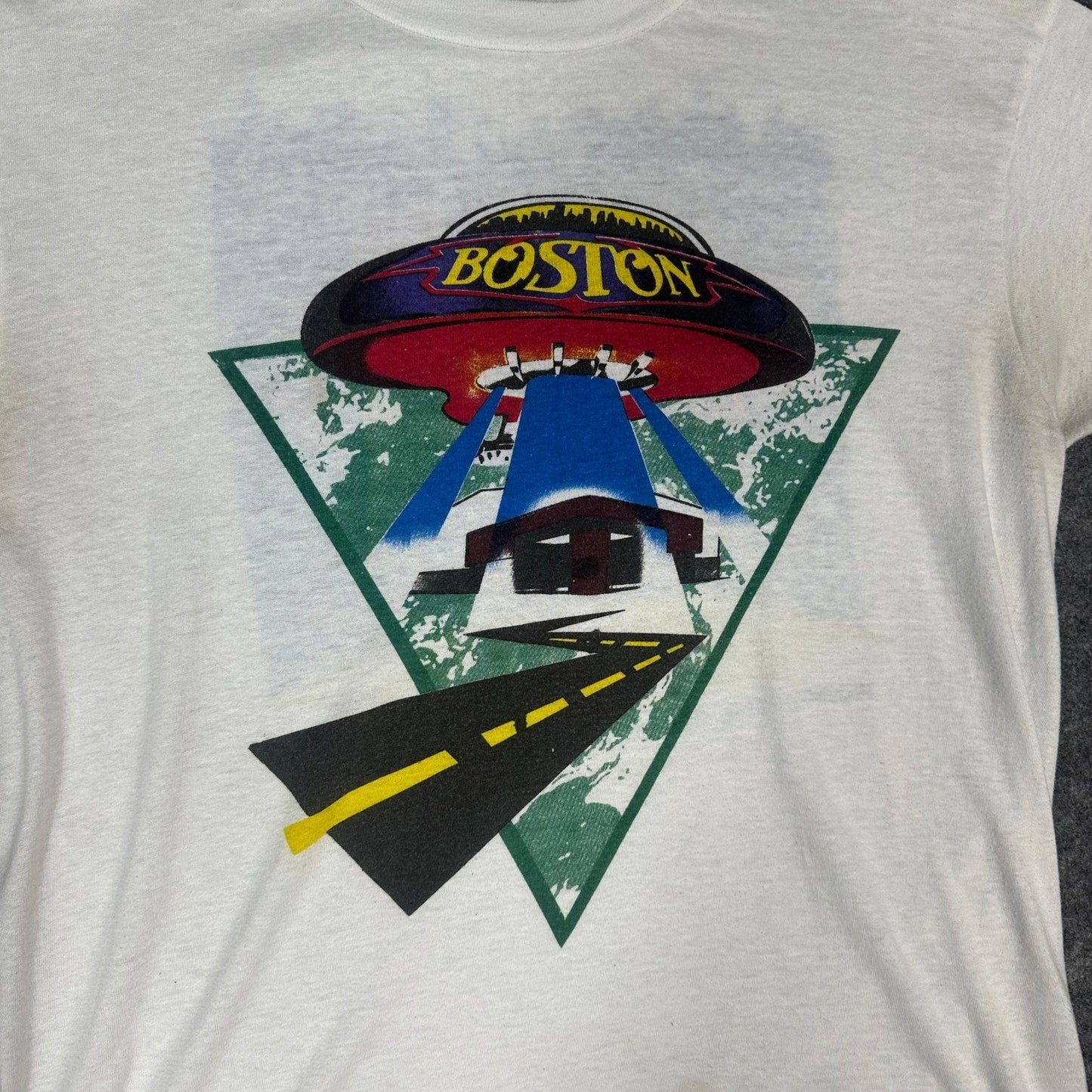 RARE Vintage 80s Single Stitch Boston Concert T Shirt Screen Stars Mens Large