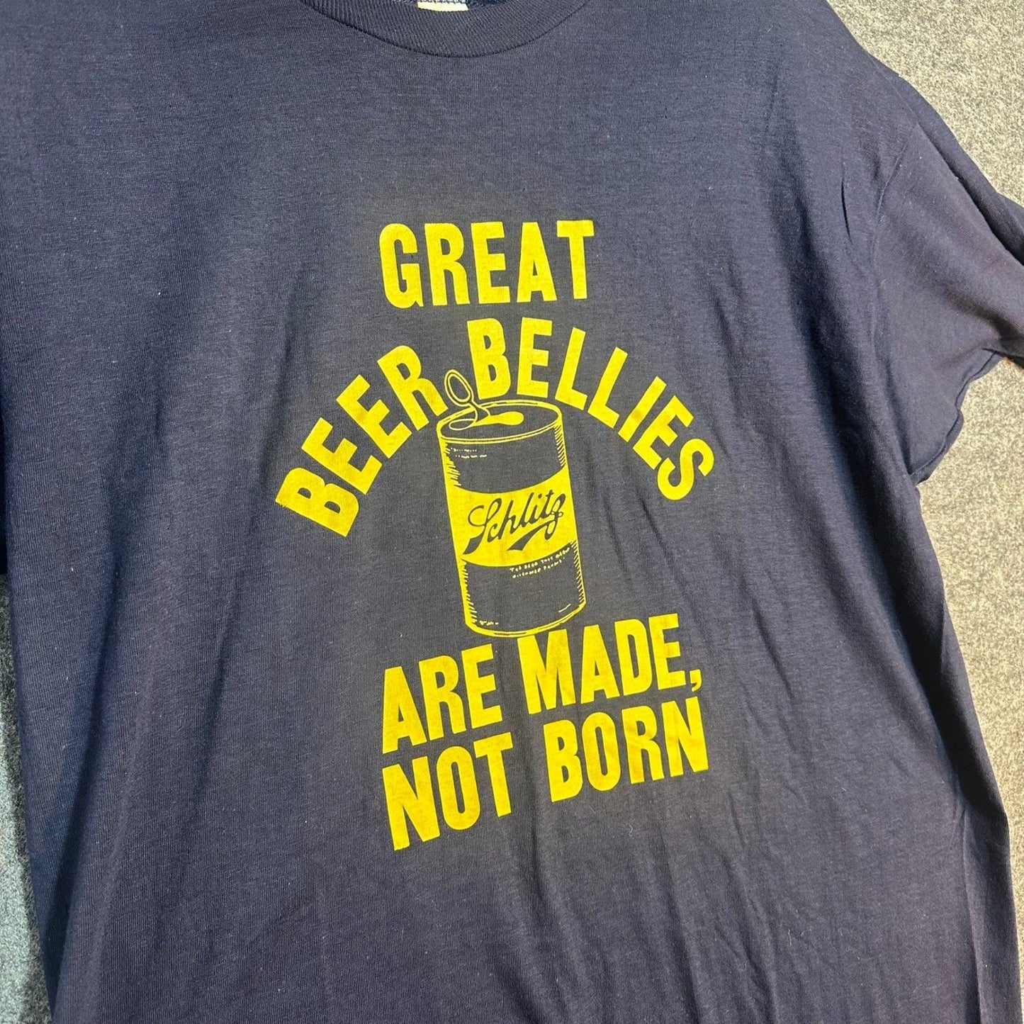 RARE Vintage Single Stitch Shirt Mens Spruce XL Beer Bellies Are Made Not Born