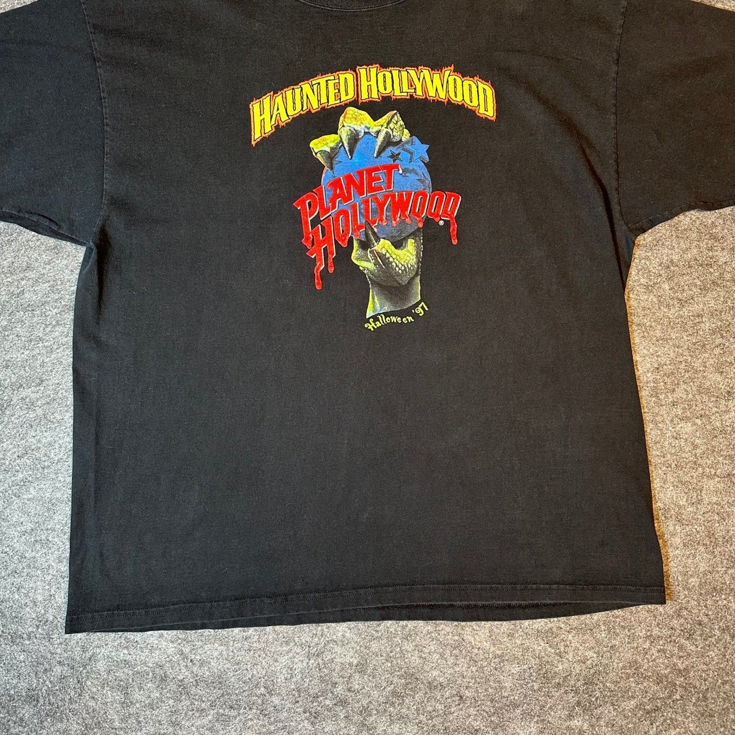 Vintage 90s Planet Hollywood Haunted Hollywood 1997 T Shirt XXL Mens
