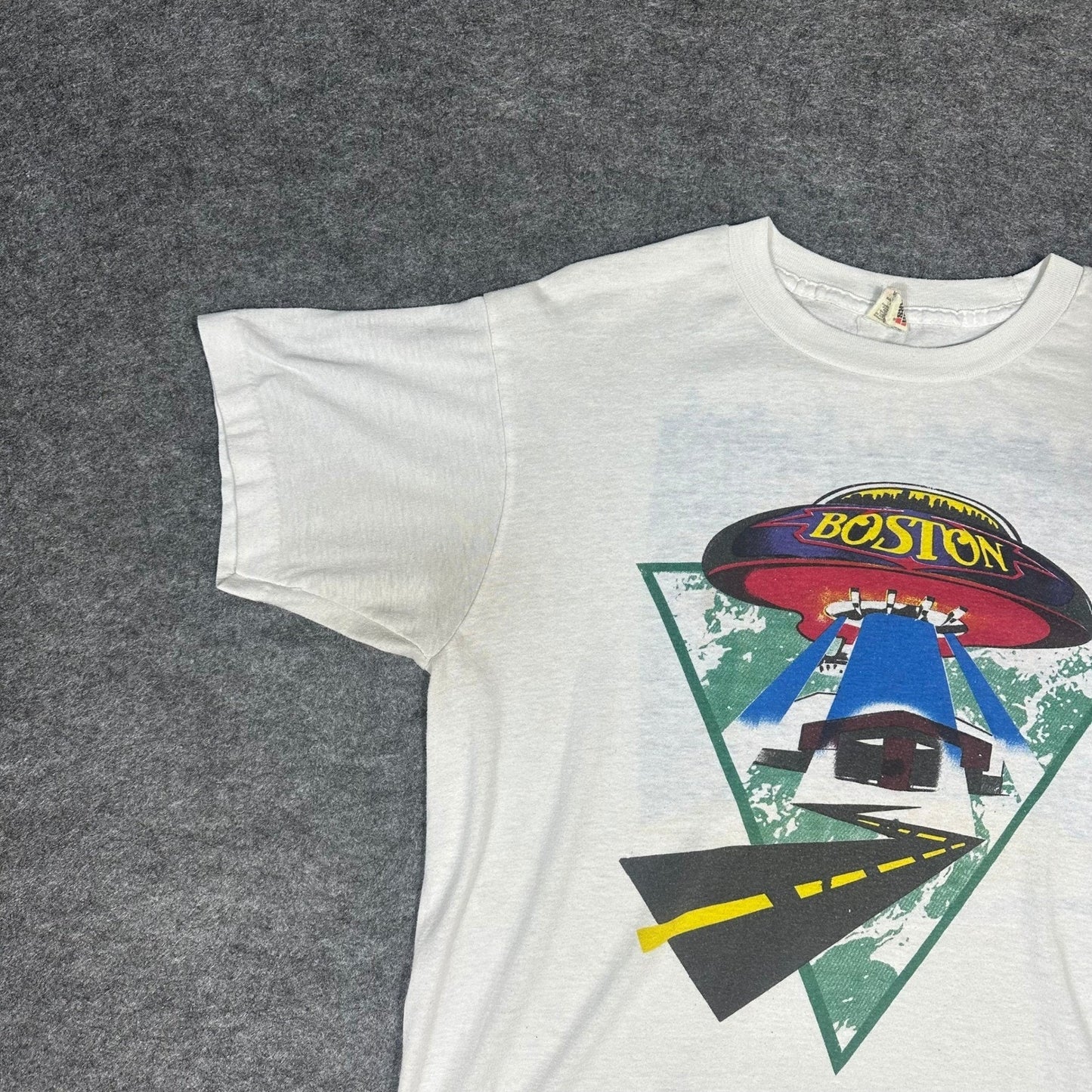 RARE Vintage 80s Single Stitch Boston Concert T Shirt Screen Stars Mens Large