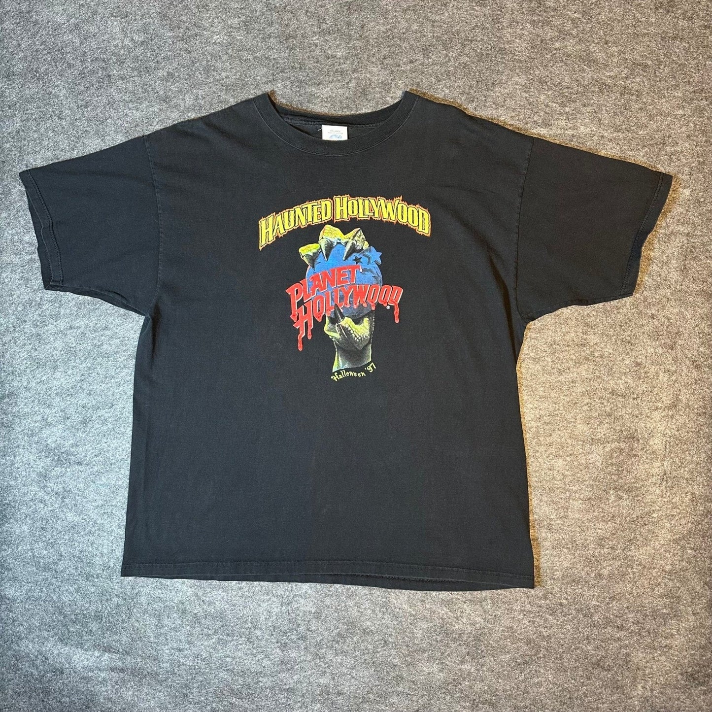 Vintage 90s Planet Hollywood Haunted Hollywood 1997 T Shirt XXL Mens