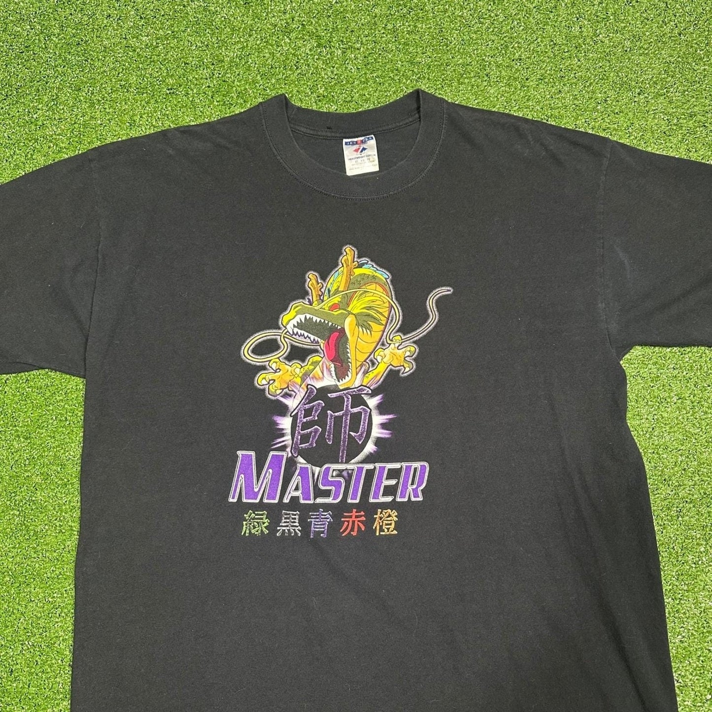 2000s Y2K Vintage Dragonball Z GT Trading Card Promo Tee Men's XL