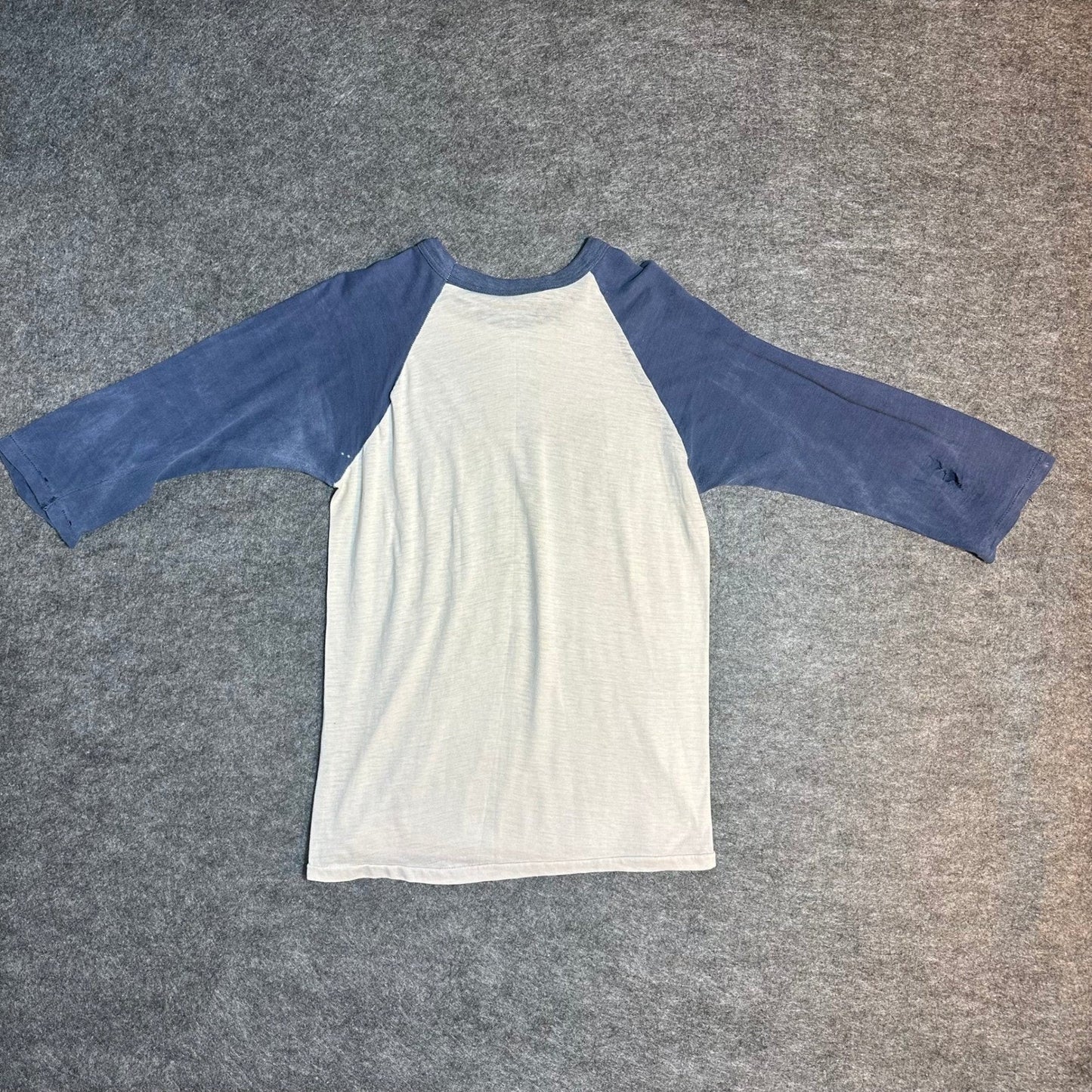 Vintage 80s Genesis Duke Tour Raglan T Shirt Mens Medium Blue White Graphic Tee