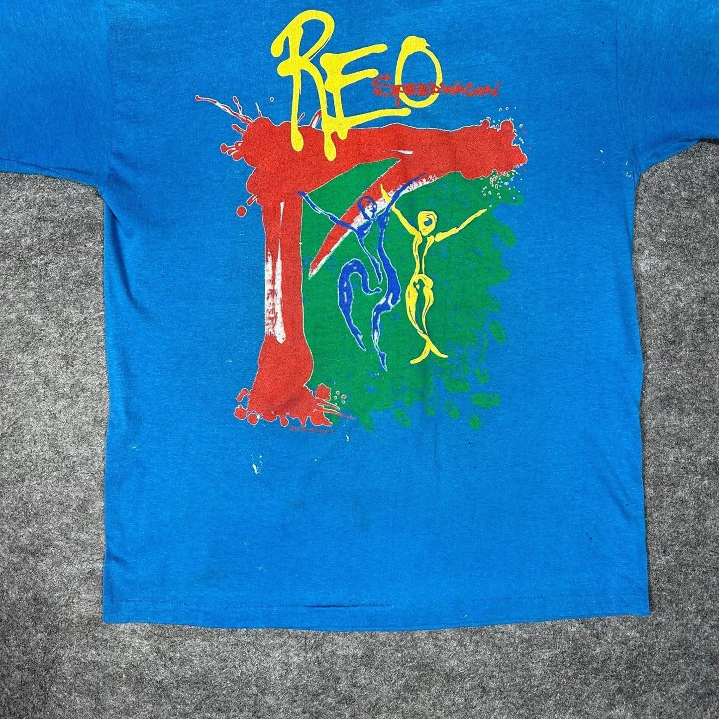 Vtg 1986 REO SPEEDWAGON Tour Shirt XL Single Stitch Signal Made in USA Rock