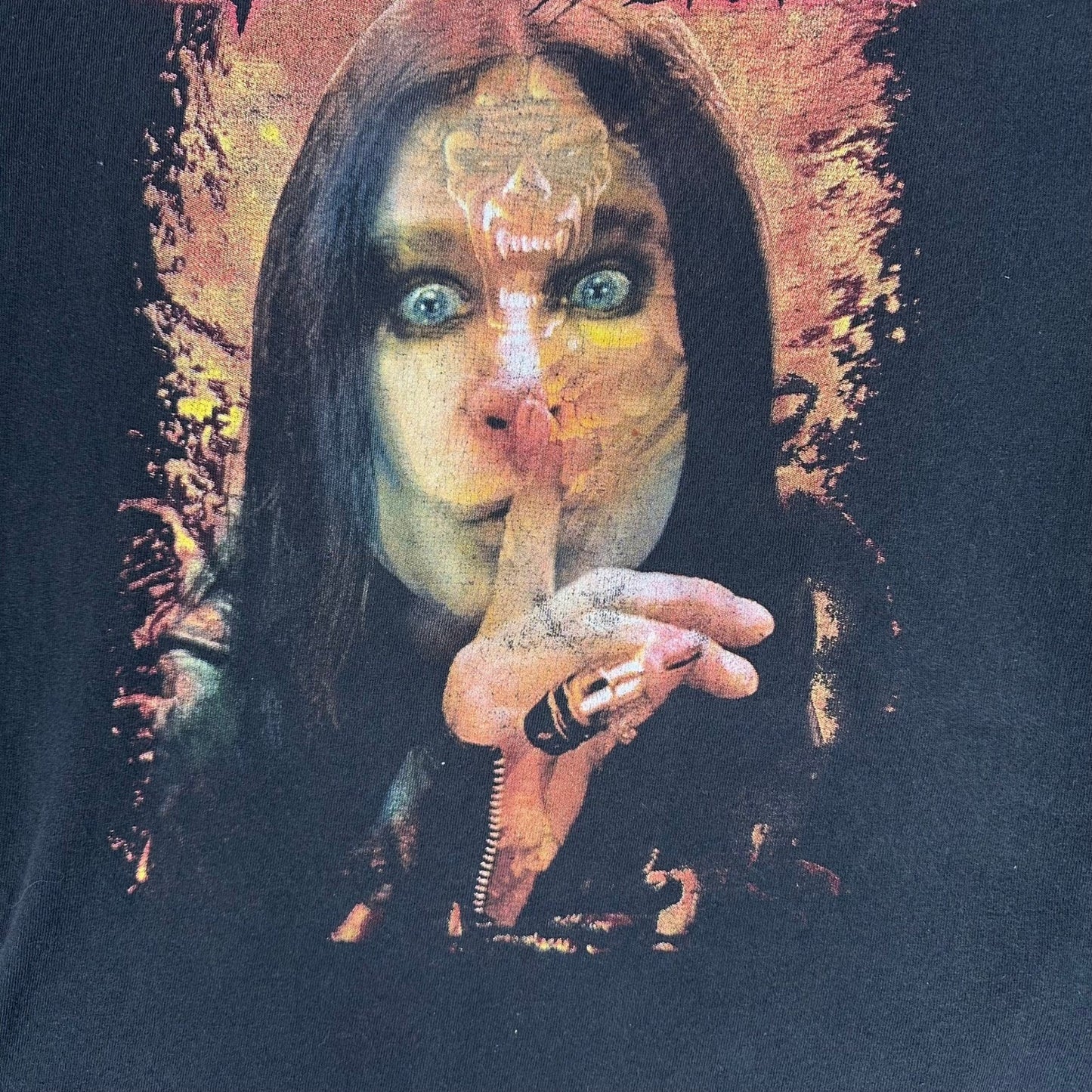 Vintage Ozzy Osbourne 2002 Tour Black T Shirt Mens Large Ozzfest Concert