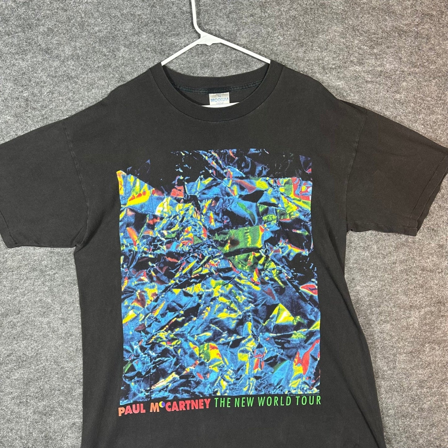 Paul McCartney The New World Tour T Shirt Mens Brockum One Size Fits All Black