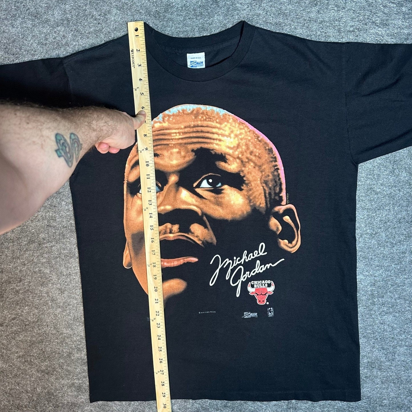 Vintage 1991 Michael Jordan Chicago Bulls Big Face T Shirt Salem Men's Large