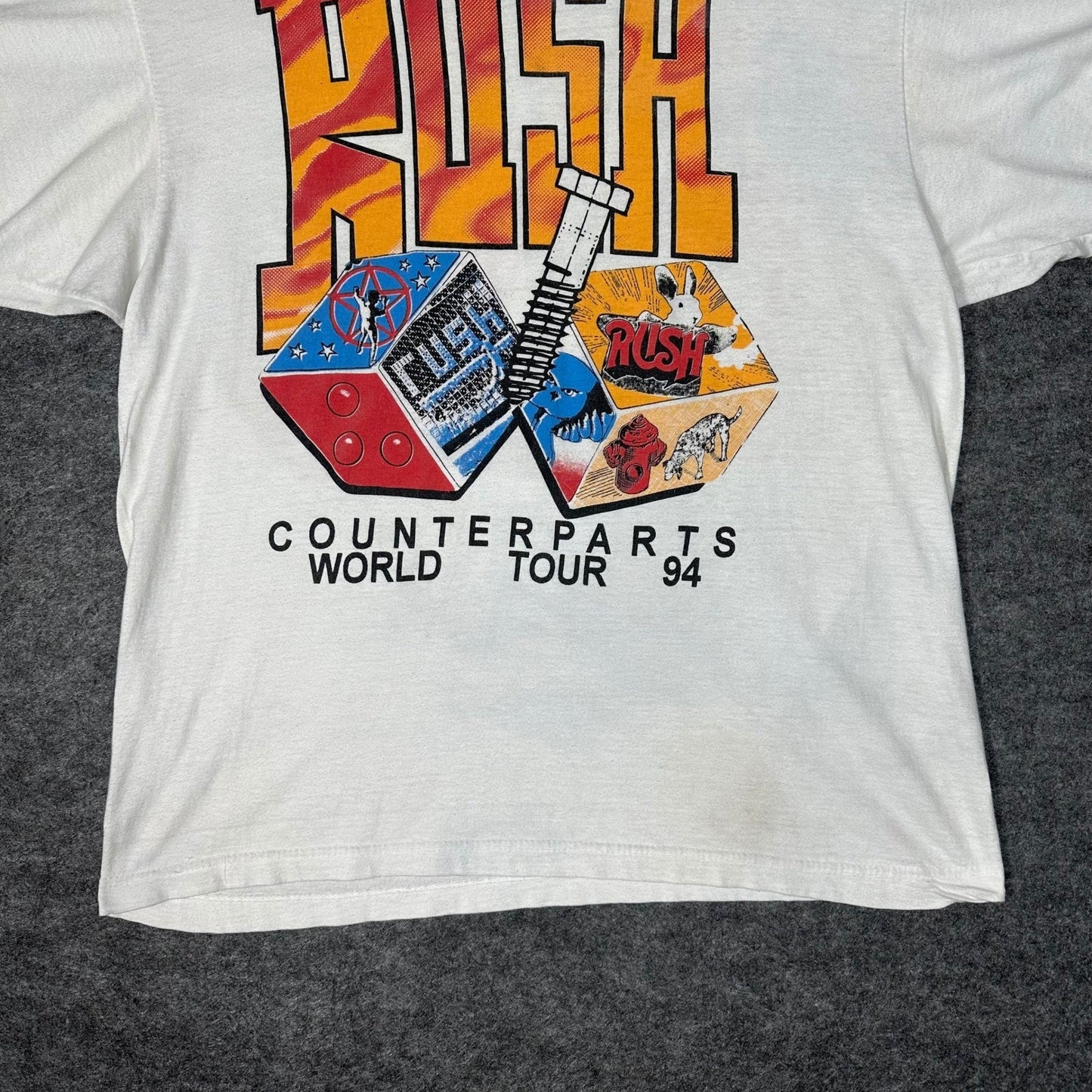 Vintage Rush Counterparts World Tour 94 T Shirt Men's Large