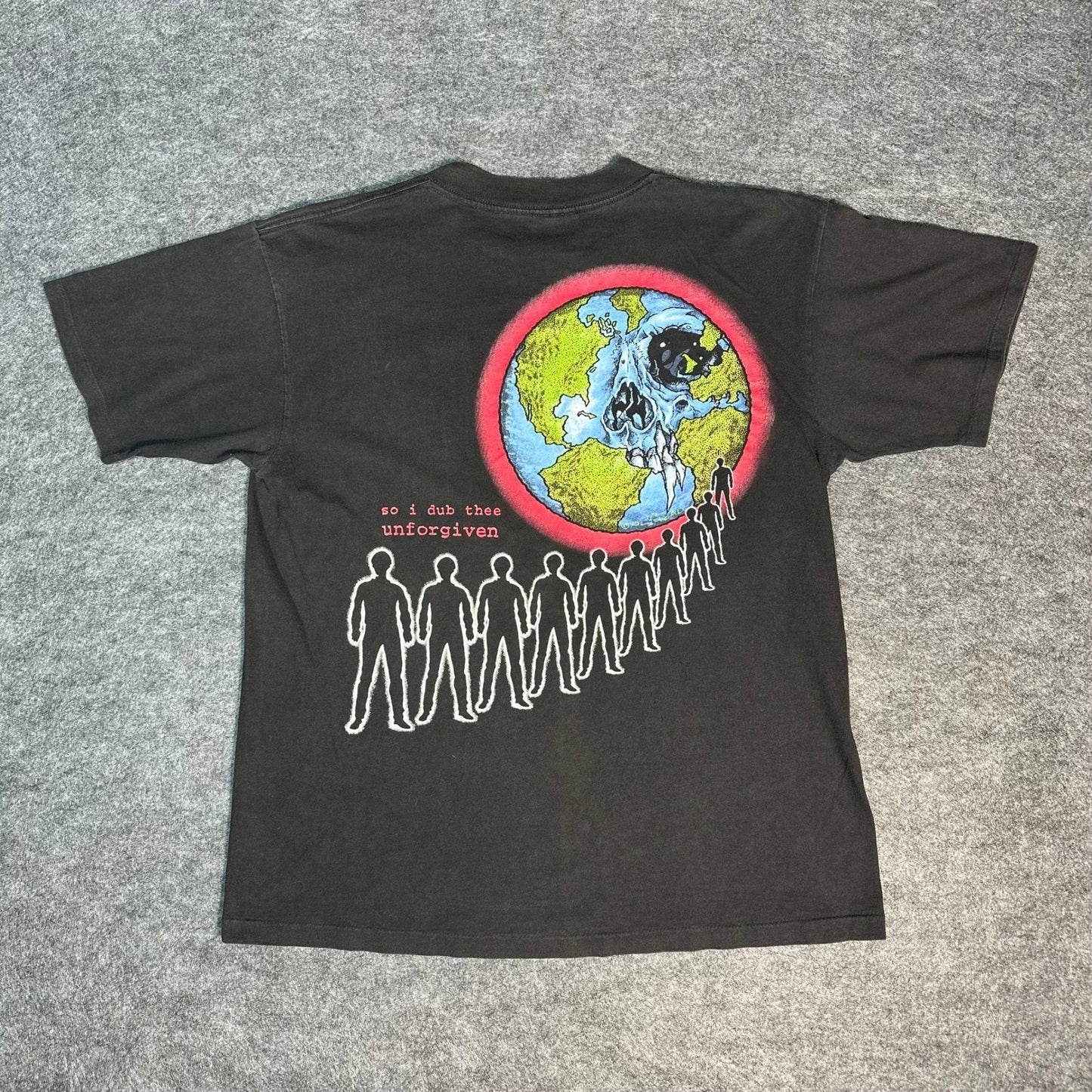 Rare Vintage 90s Metallica Unforgiven Shirt Pushead Oneita Single Stitch Large