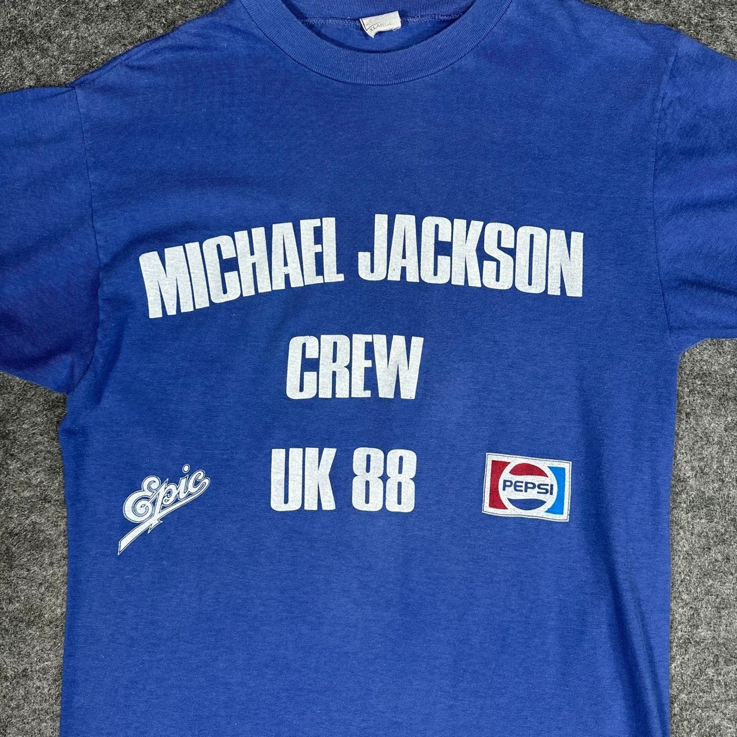 ULTRA RARE Michael Jackson Crew Pepsi Epic Tour T Shirt Mens XL Vintage 1988