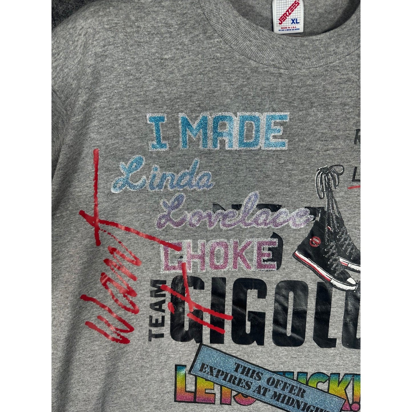 ULTRA RARE Vintage 1970s Linda Lovelace Deep Throat Movie Promo Shirt - Grail XL