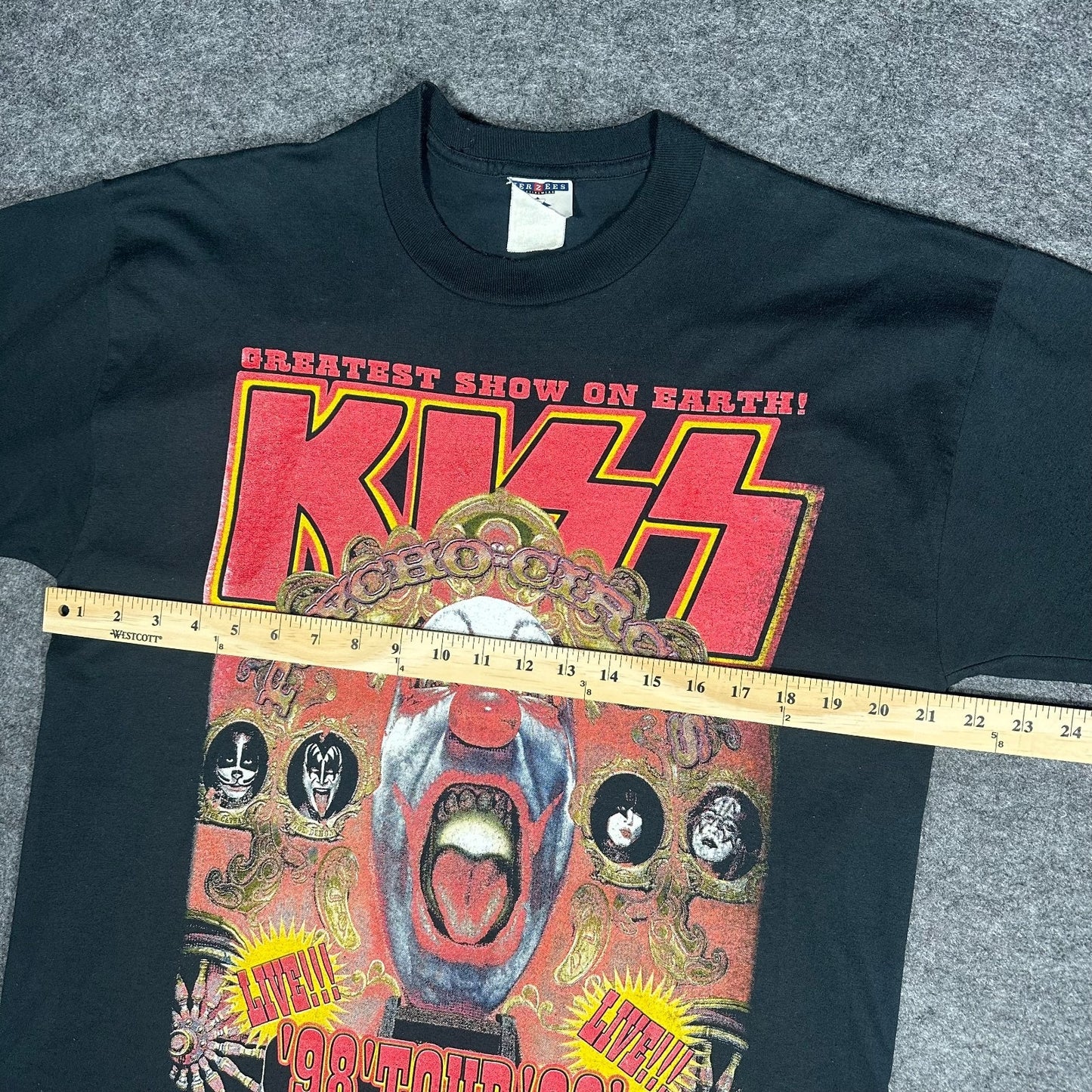 Rare Vintage 90s KISS Psycho Circus 1998 1999 World Tour Shirt Jerzees Men's L