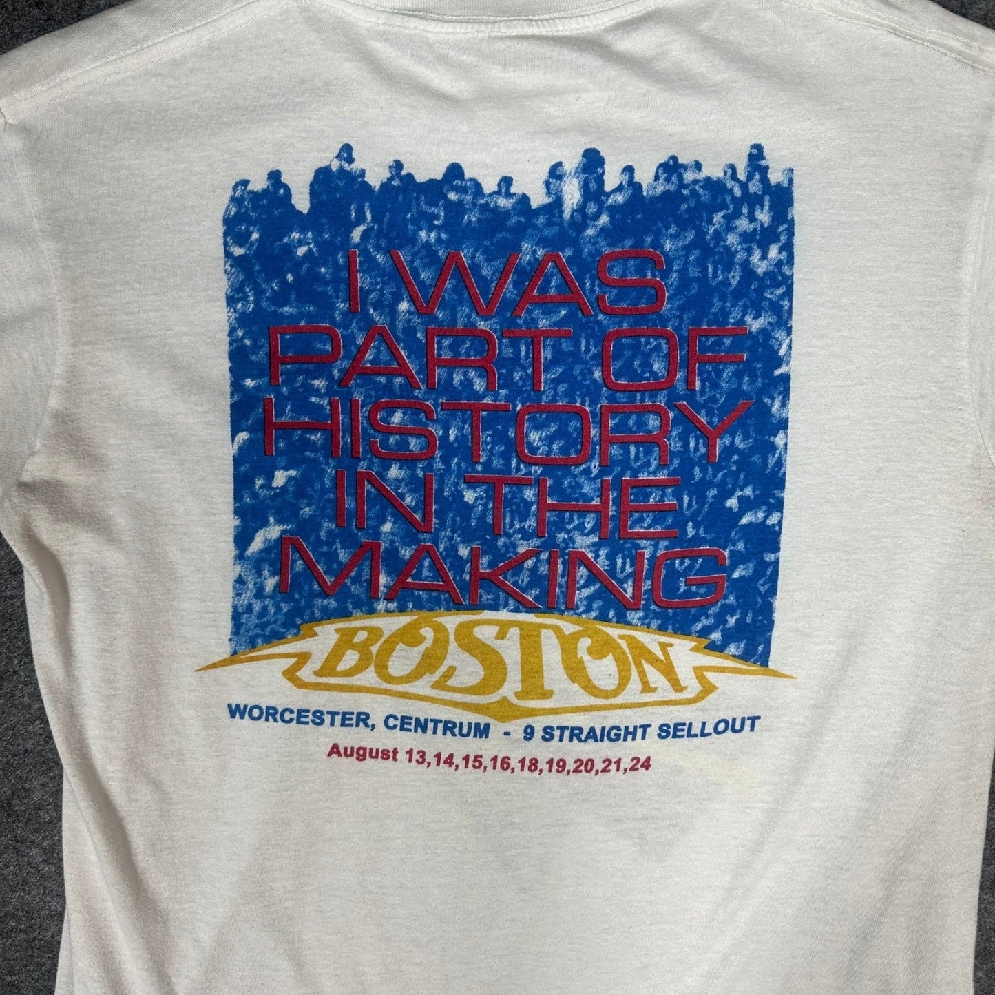 RARE Vintage 80s Single Stitch Boston Concert T Shirt Screen Stars Mens Large
