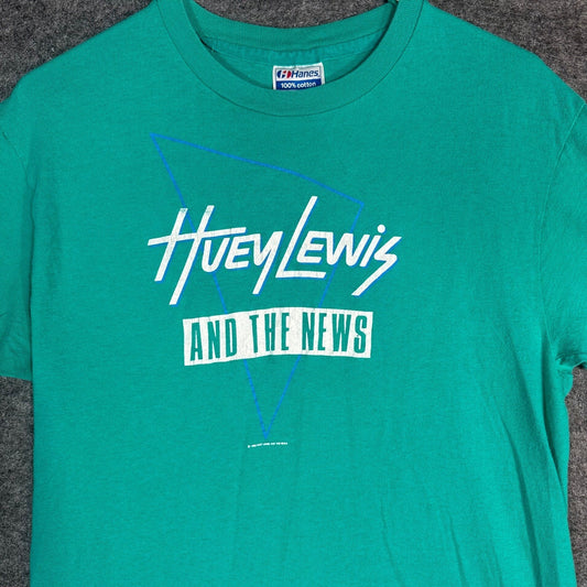 Vintage Huey Lewis and The News World Tour 1987 Mens Large Single Stitch
