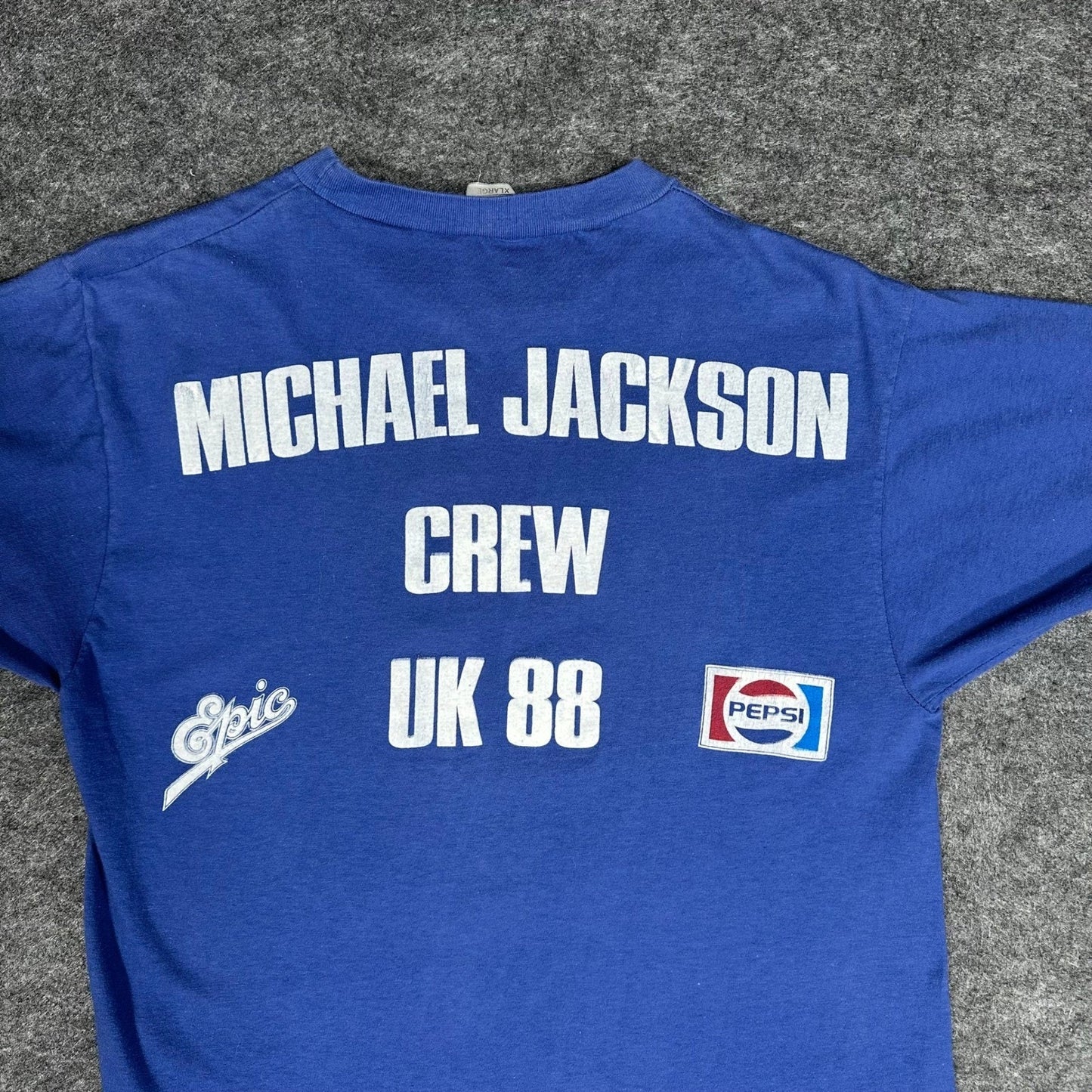 ULTRA RARE Michael Jackson Crew Pepsi Epic Tour T Shirt Mens XL Vintage 1988