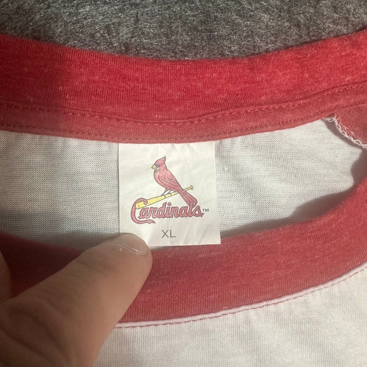 Vintage 1982 St Louis Cardinals World Series Champions Raglan Mens XL Red