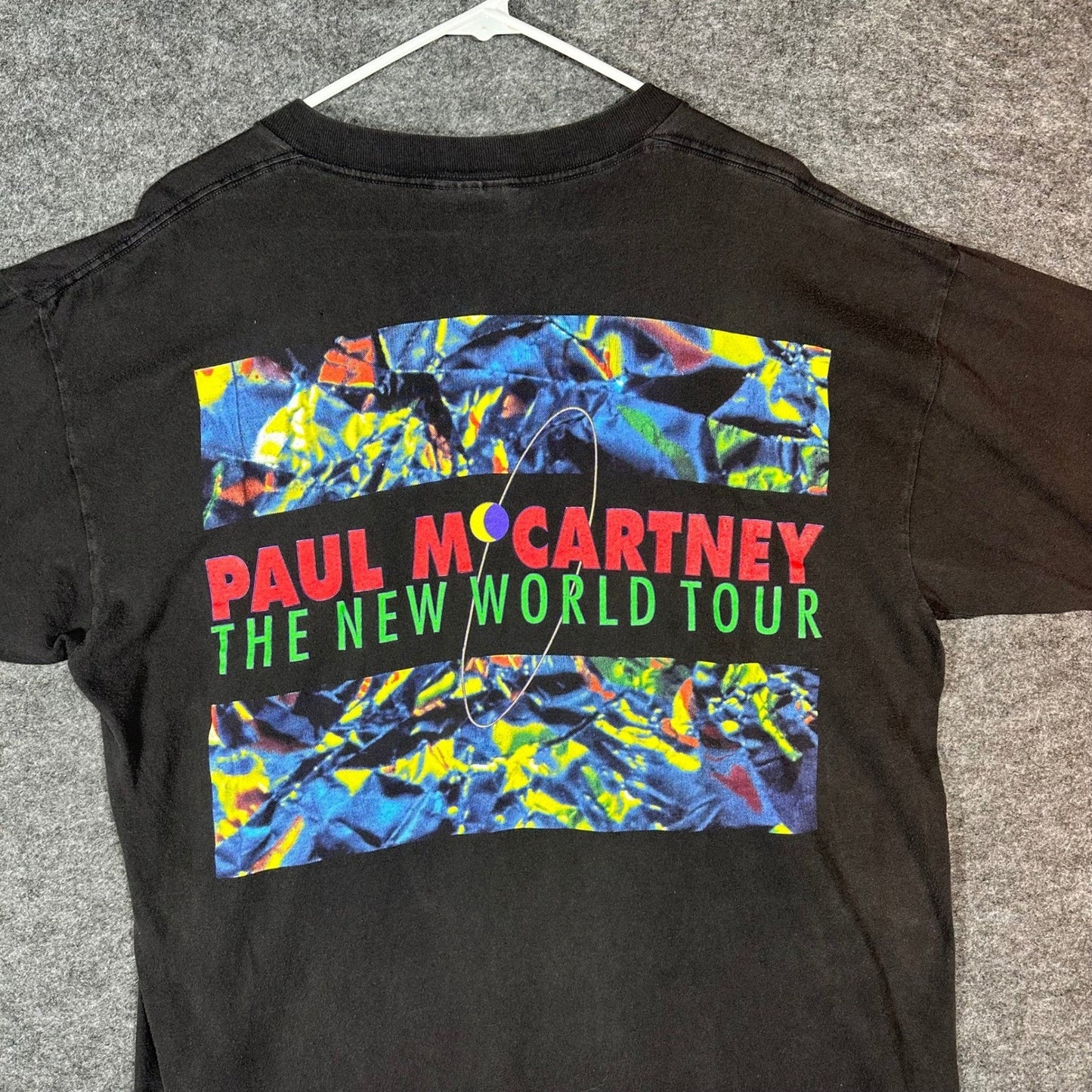 Paul McCartney The New World Tour T Shirt Mens Brockum One Size Fits All Black