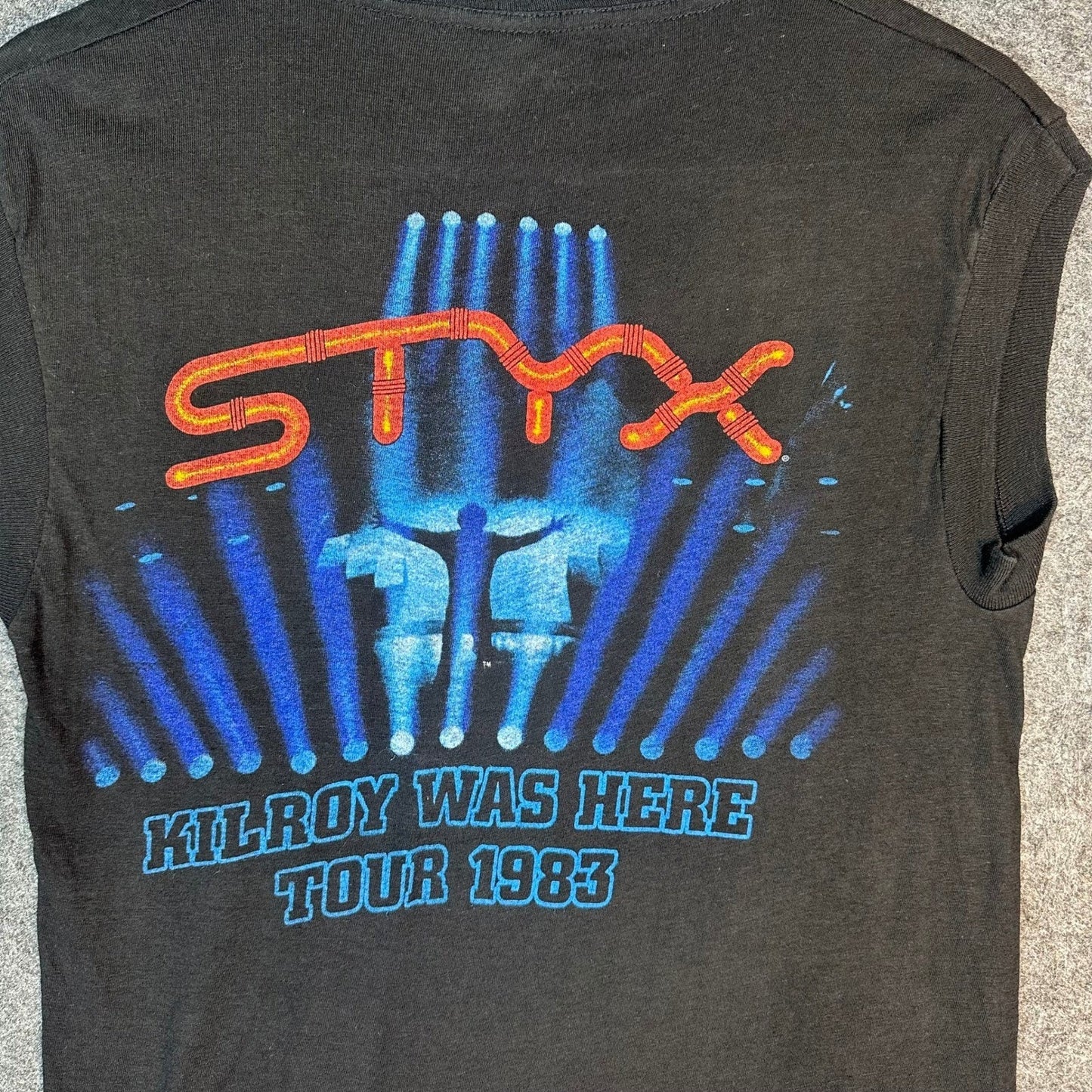Vintage 1983 STYX Kilroy Was Here Tour Tank Top Single Stitch Hem Mens Medium