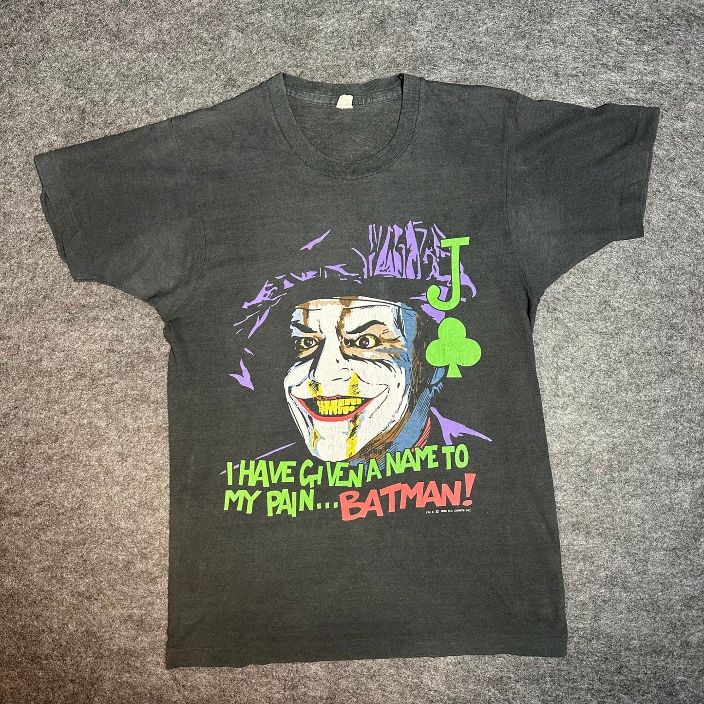 RARE Vintage 1989 DC Comics Batman The Joker T Shirt Screen Stars Men's Large