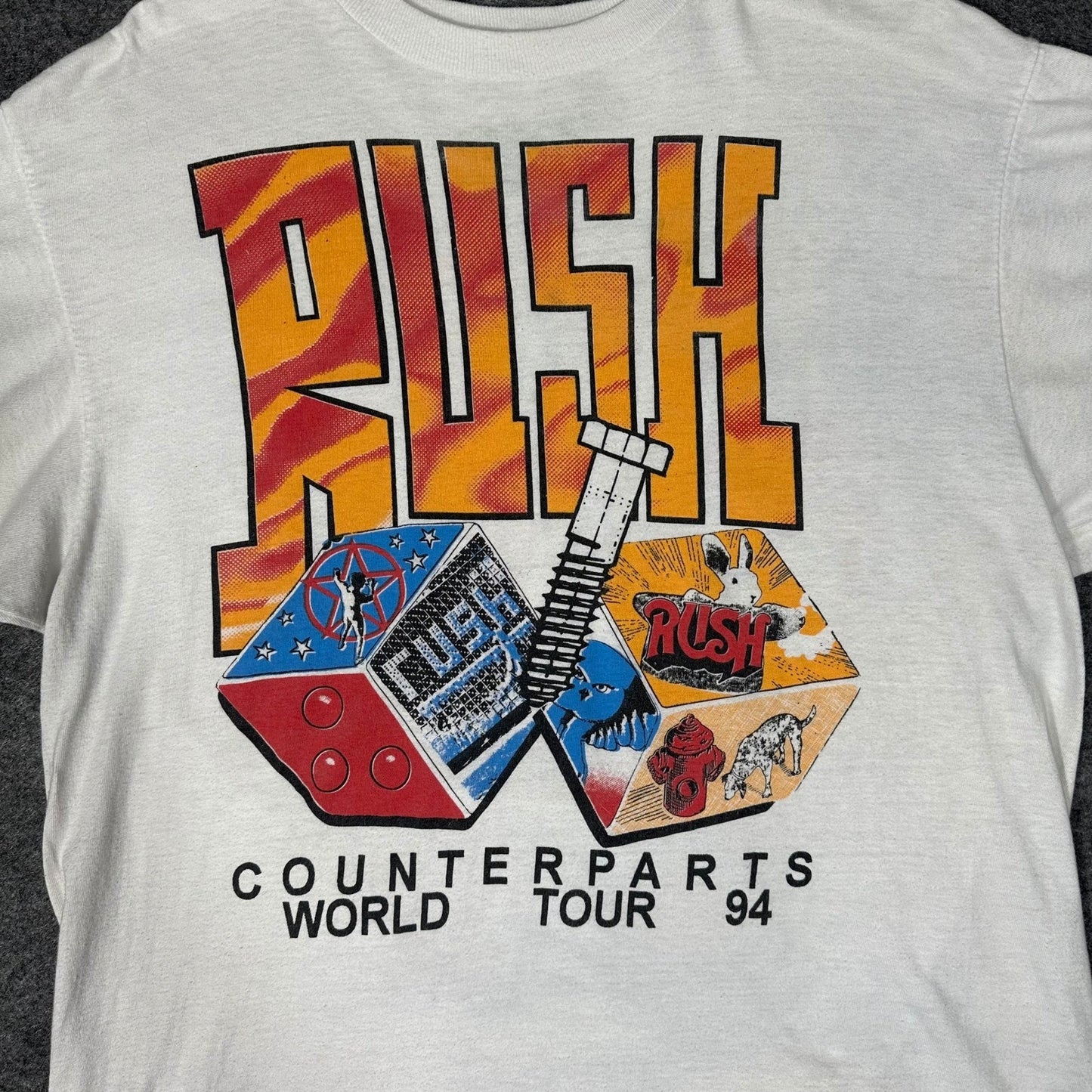 Vintage Rush Counterparts World Tour 94 T Shirt Men's Large