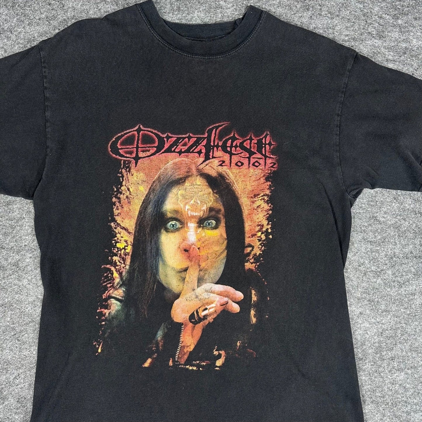 Vintage Ozzy Osbourne 2002 Tour Black T Shirt Mens Large Ozzfest Concert