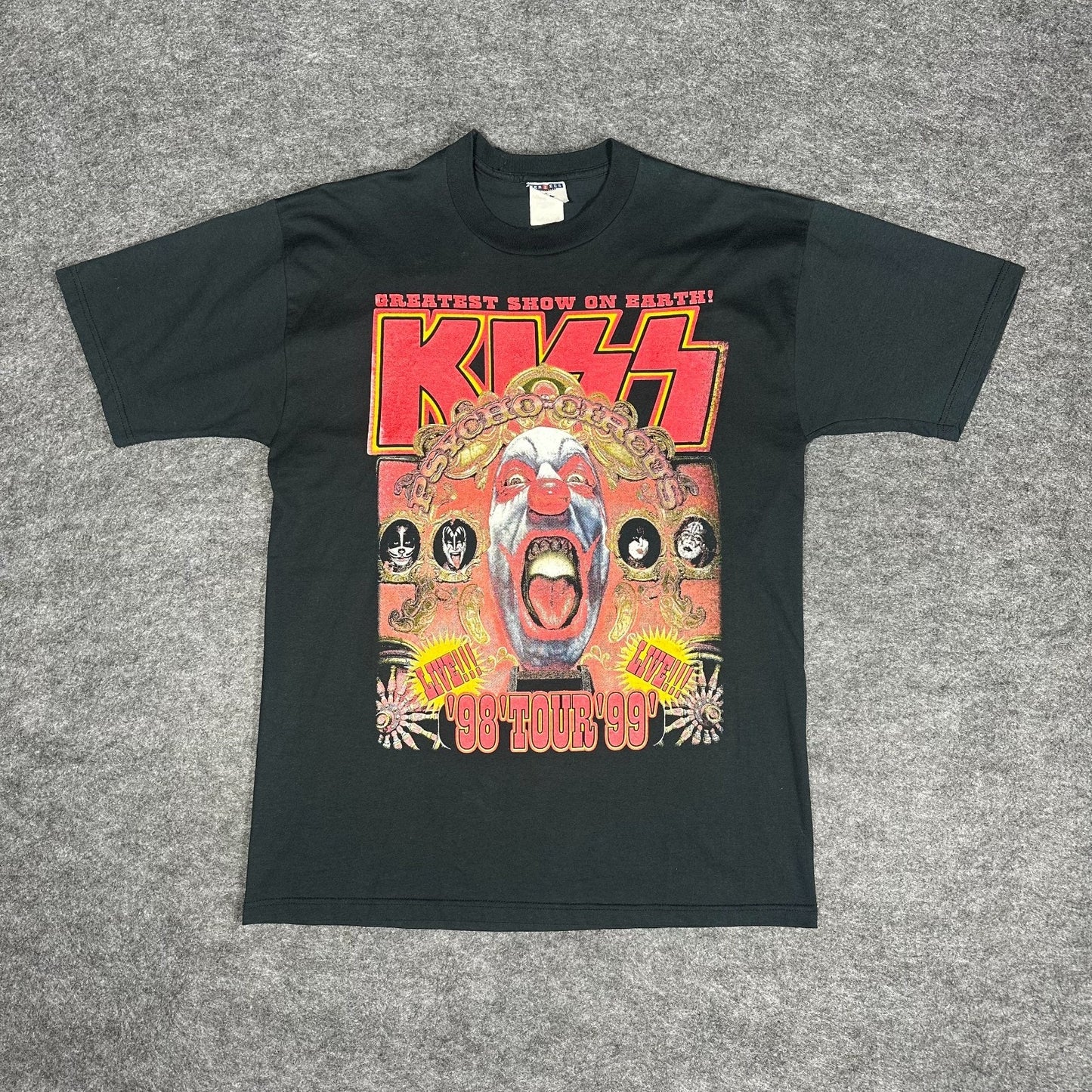 Rare Vintage 90s KISS Psycho Circus 1998 1999 World Tour Shirt Jerzees Men's L