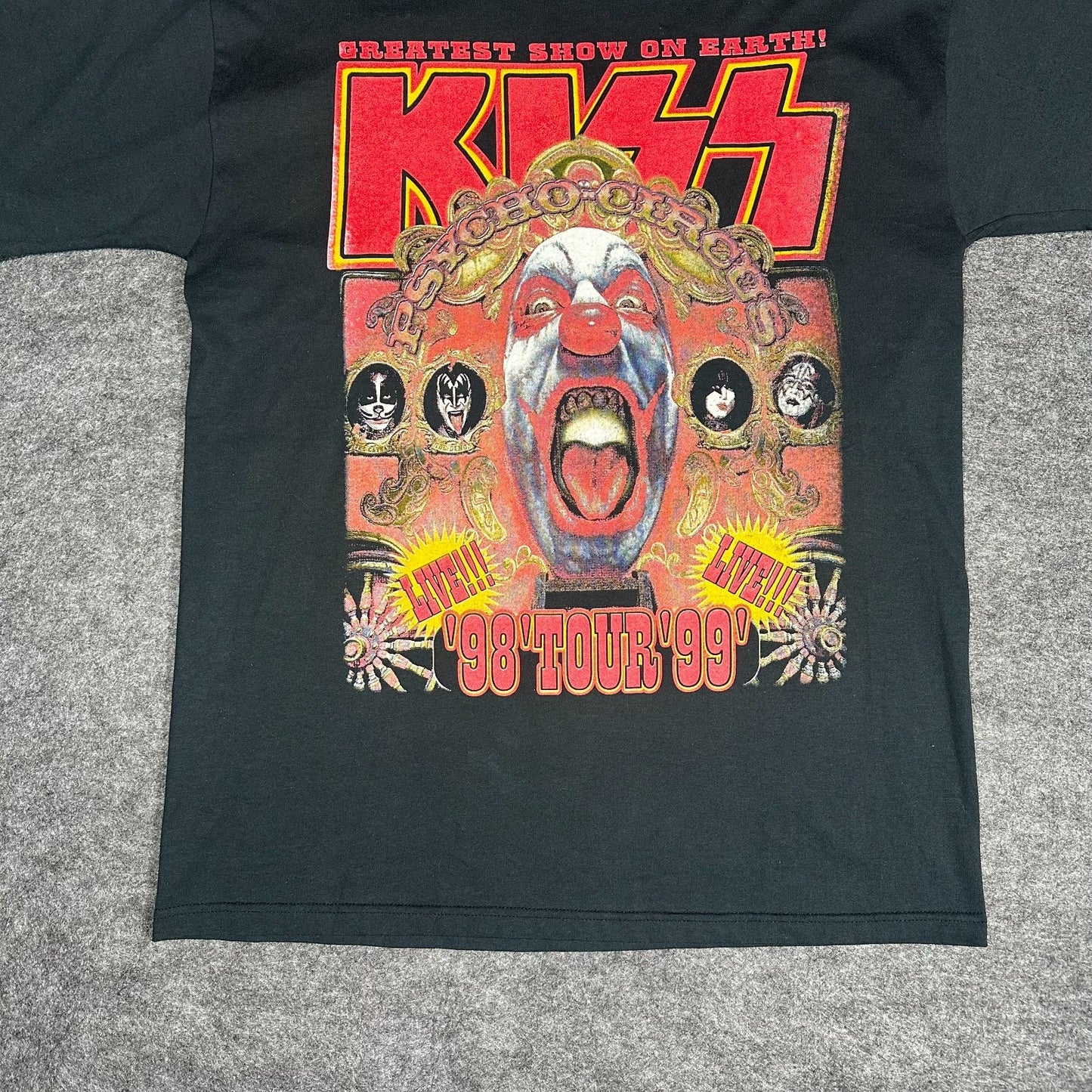 Rare Vintage 90s KISS Psycho Circus 1998 1999 World Tour Shirt Jerzees Men's L