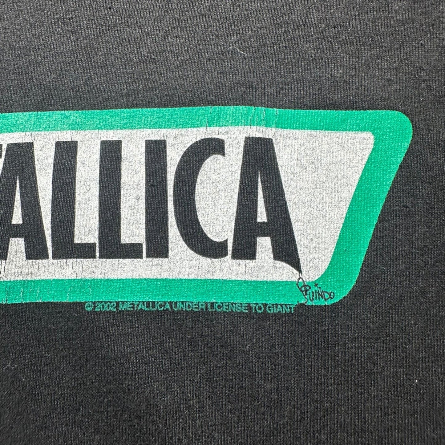 Vintage 2002 Metallica Giant Ninja Star Double Layer Long Sleeve Shirt Large