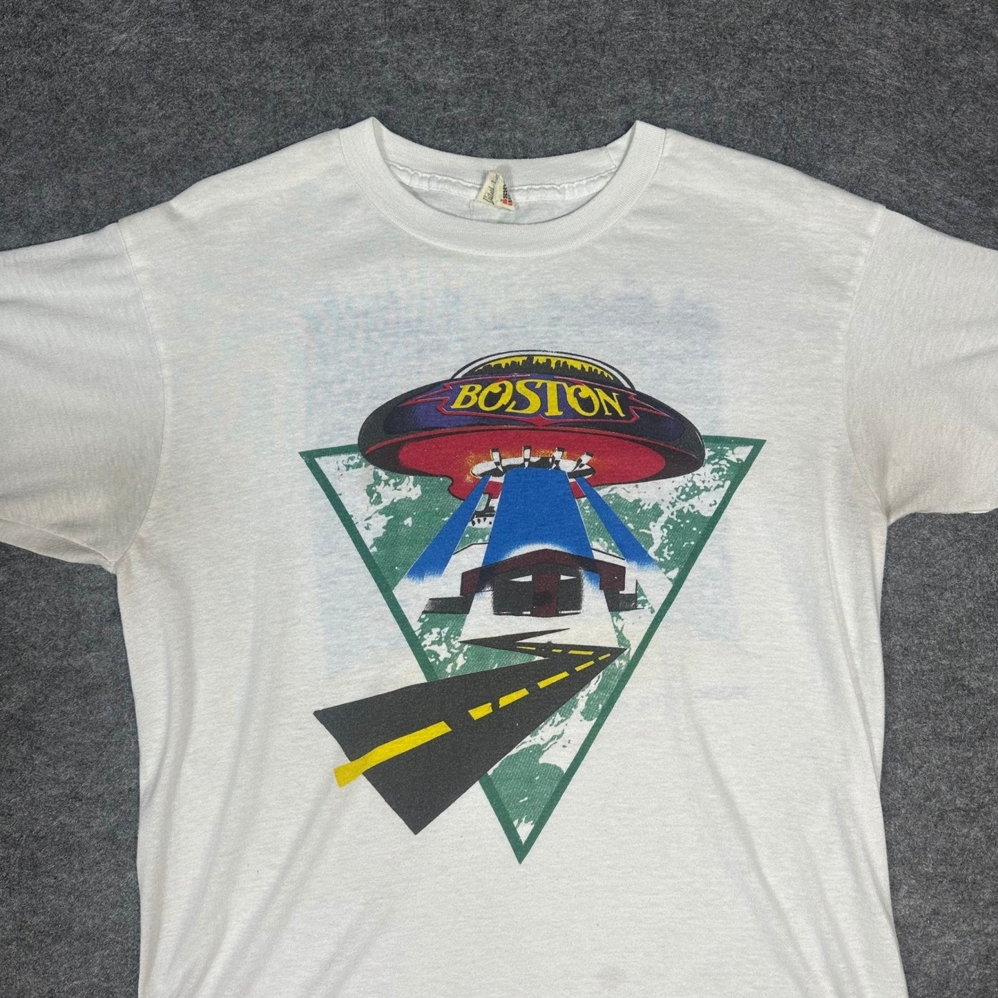 RARE Vintage 80s Single Stitch Boston Concert T Shirt Screen Stars Mens Large