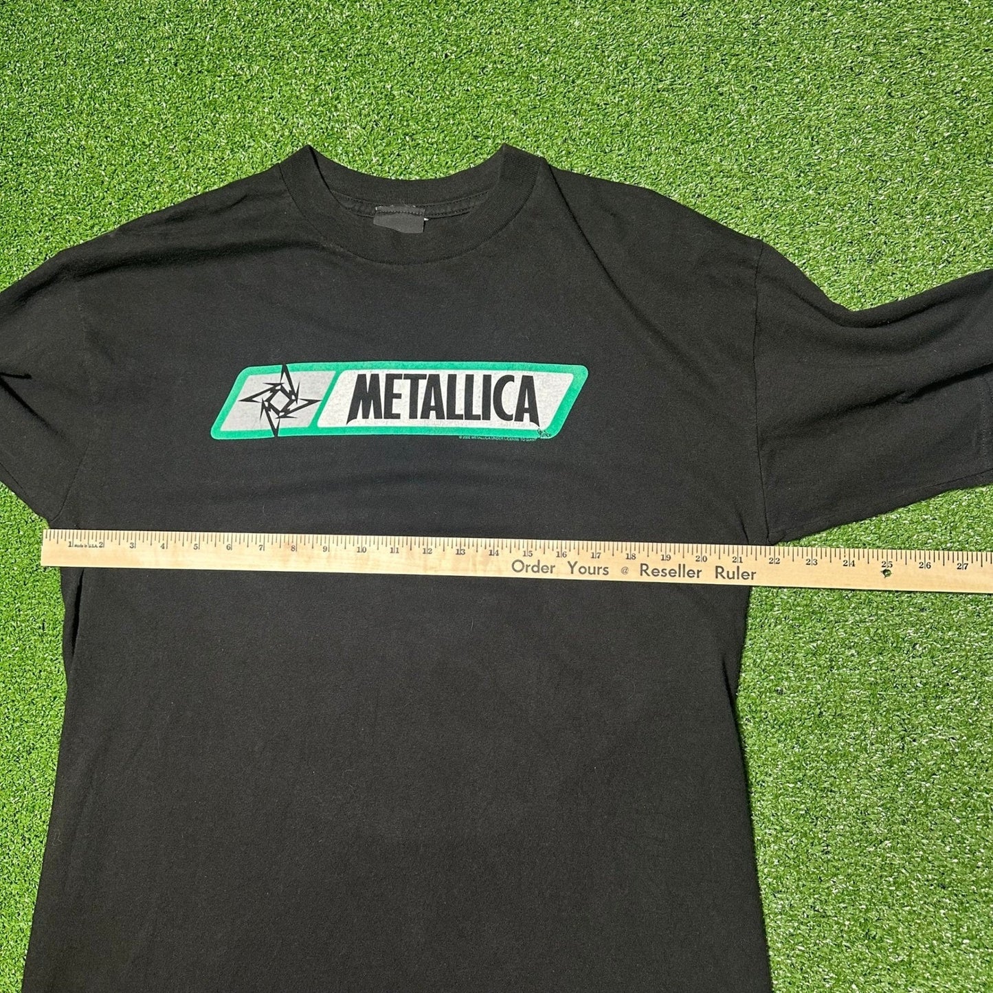 Vintage 2002 Metallica Giant Ninja Star Double Layer Long Sleeve Shirt Large