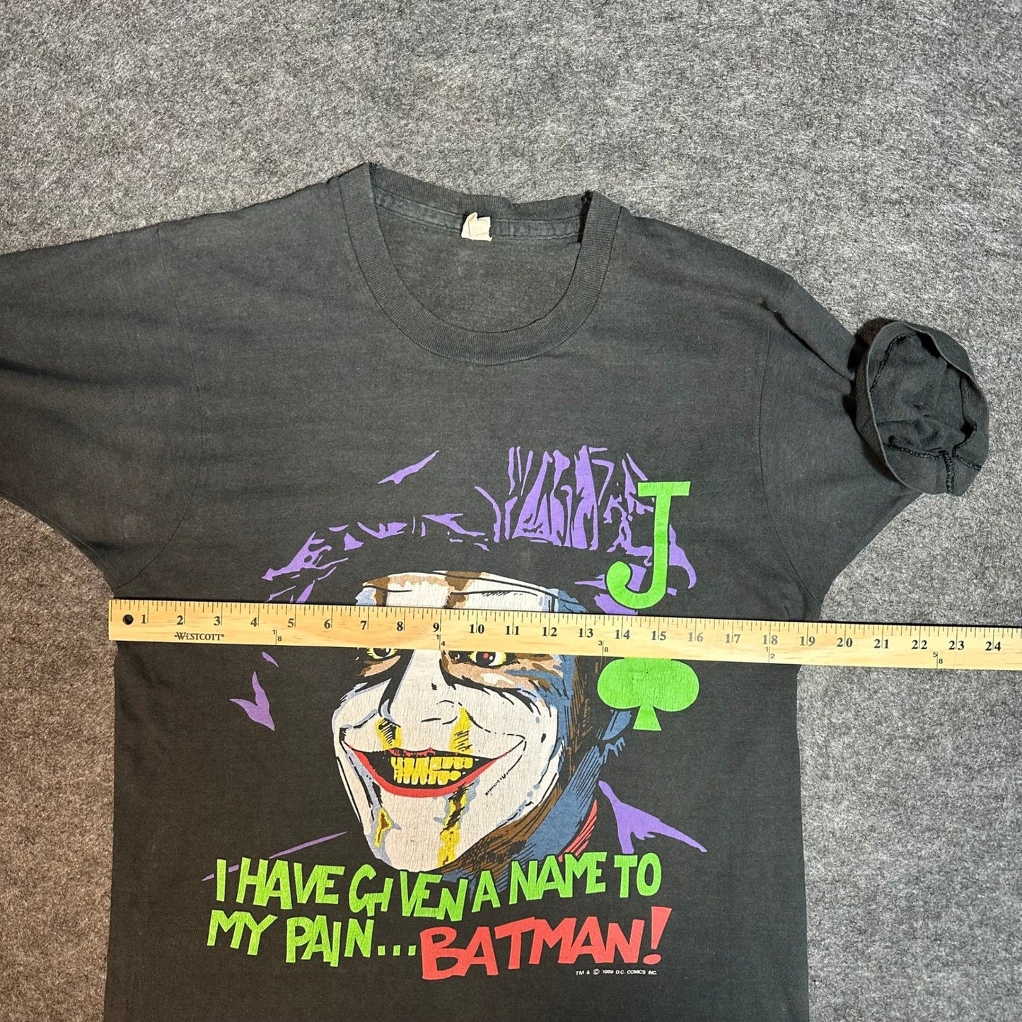 RARE Vintage 1989 DC Comics Batman The Joker T Shirt Screen Stars Men's Large