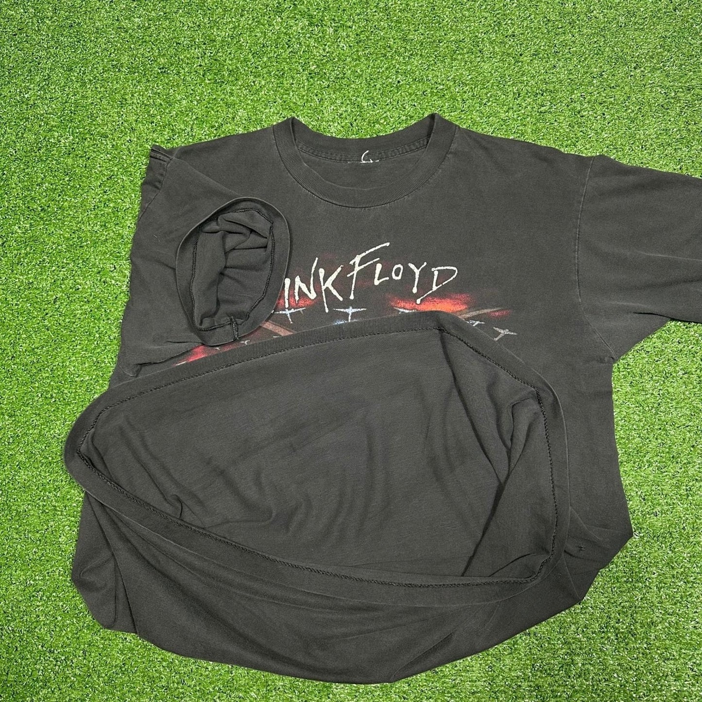 Faderrr 1997 Pink Floyd The Wall Marching Hammers T-Shirt Faded Single Stitch