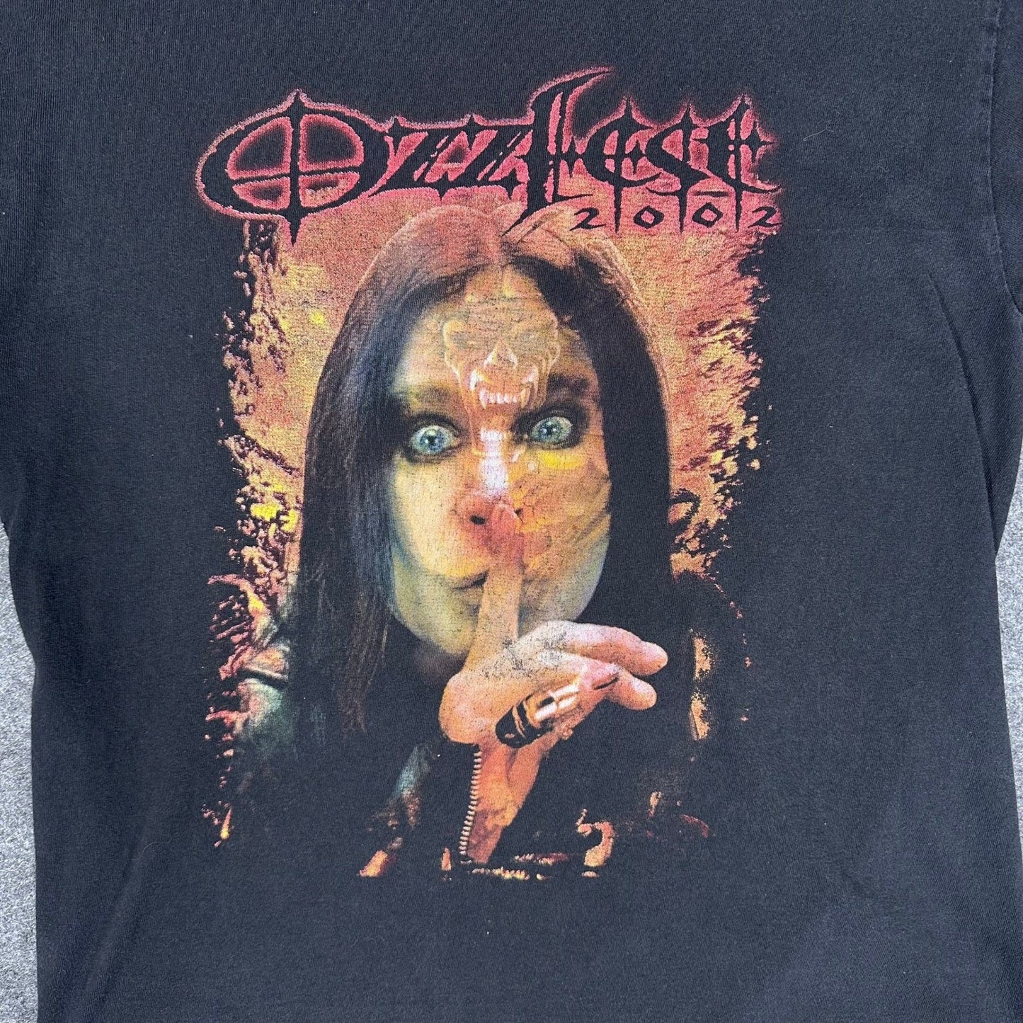 Vintage Ozzy Osbourne 2002 Tour Black T Shirt Mens Large Ozzfest Concert