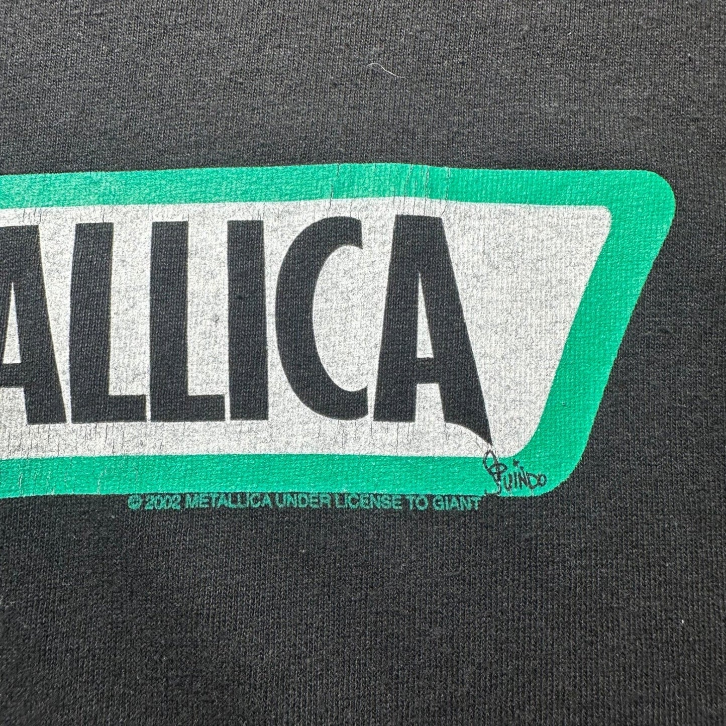 Vintage 2002 Metallica Giant Ninja Star Double Layer Long Sleeve Shirt Large