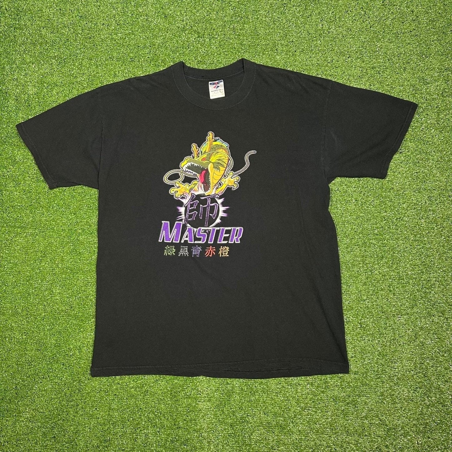 2000s Y2K Vintage Dragonball Z GT Trading Card Promo Tee Men's XL