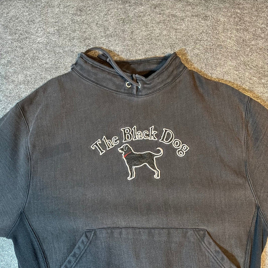 The Black Dog Fisherman Sweatshirt Mens Medium Pullover Embroidered