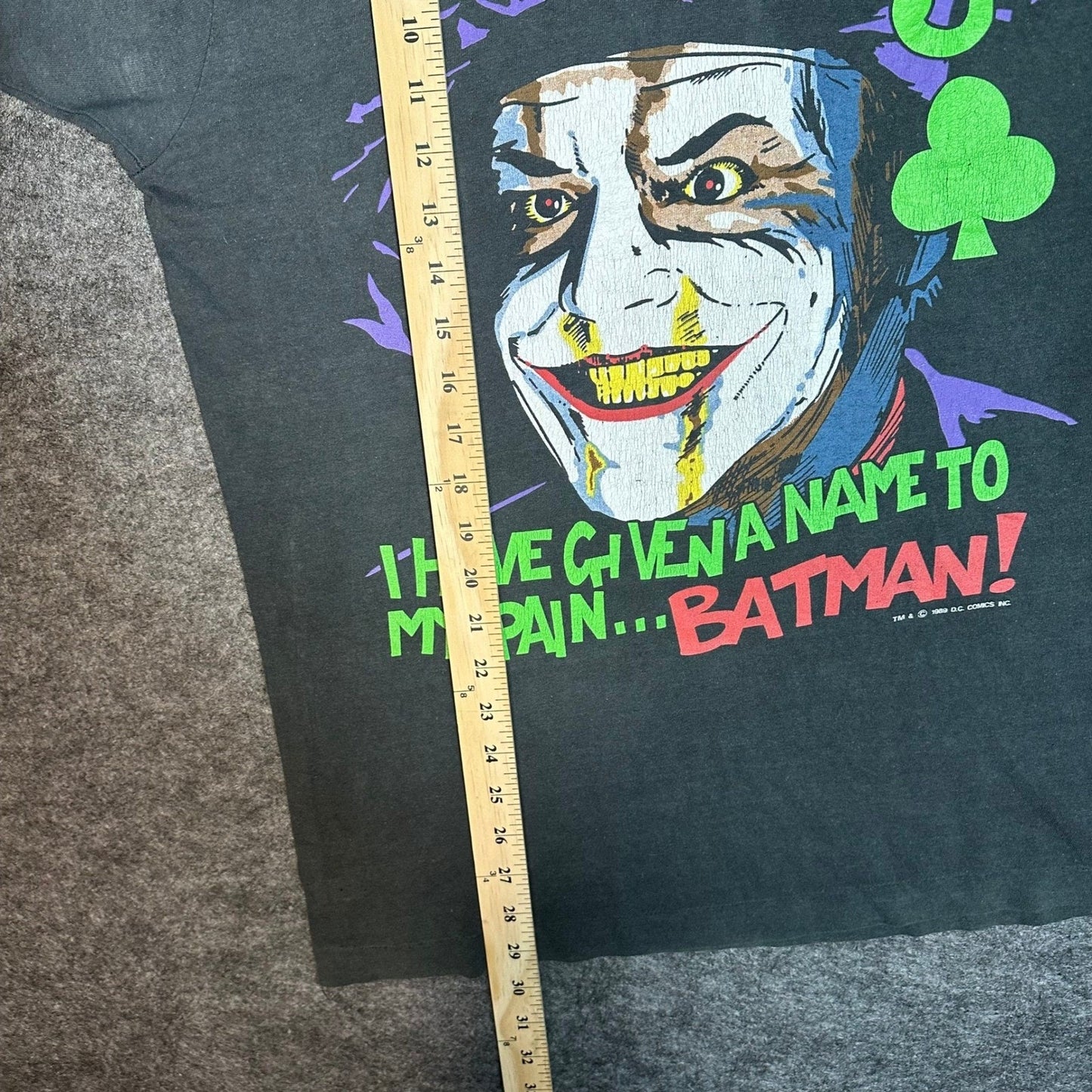 RARE Vintage 1989 DC Comics Batman The Joker T Shirt Screen Stars Men's Large