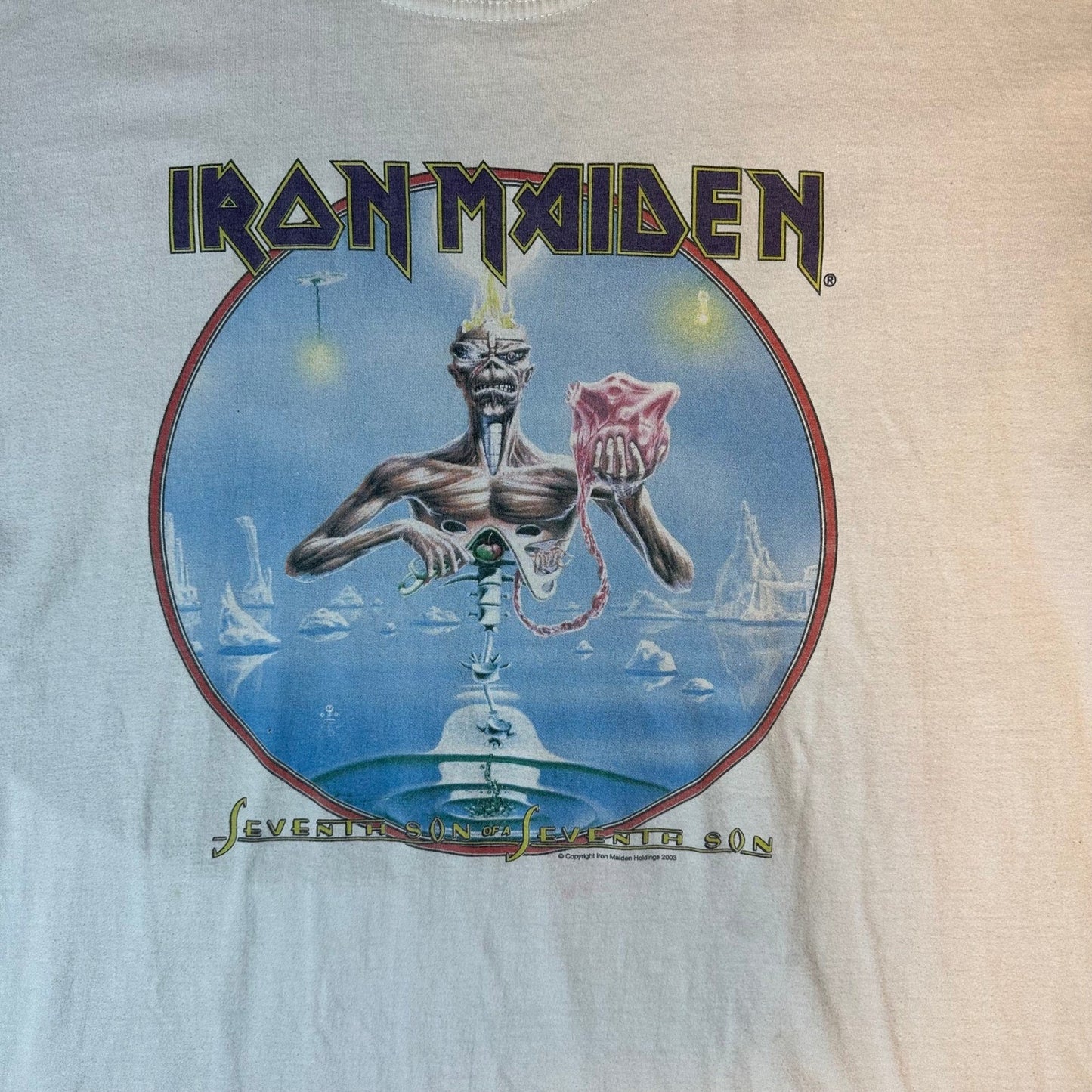 Vintage IRON MAIDEN Shirt 2003 Euro Tour "Seventh Son of a Seventh Son" Size XXL
