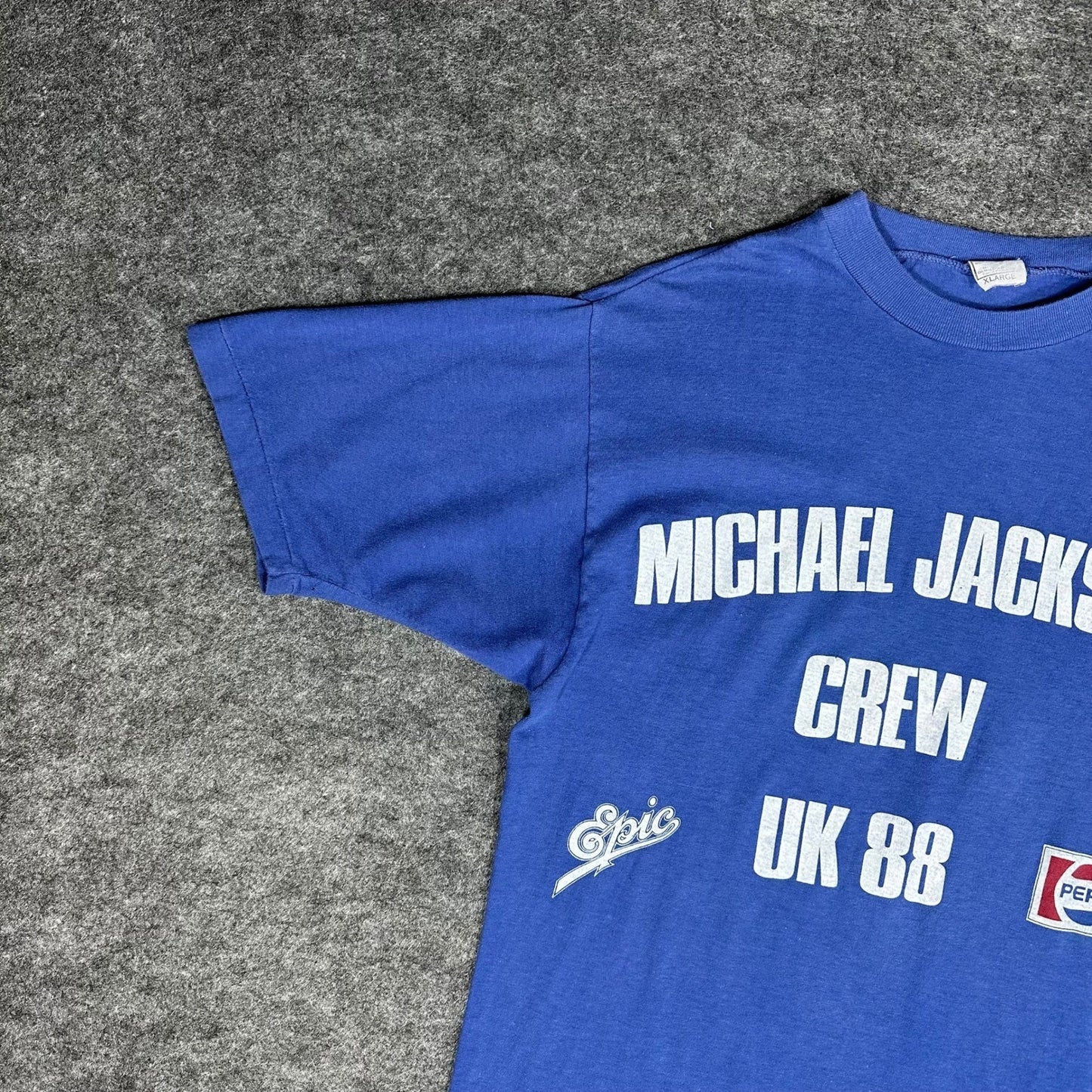 ULTRA RARE Michael Jackson Crew Pepsi Epic Tour T Shirt Mens XL Vintage 1988