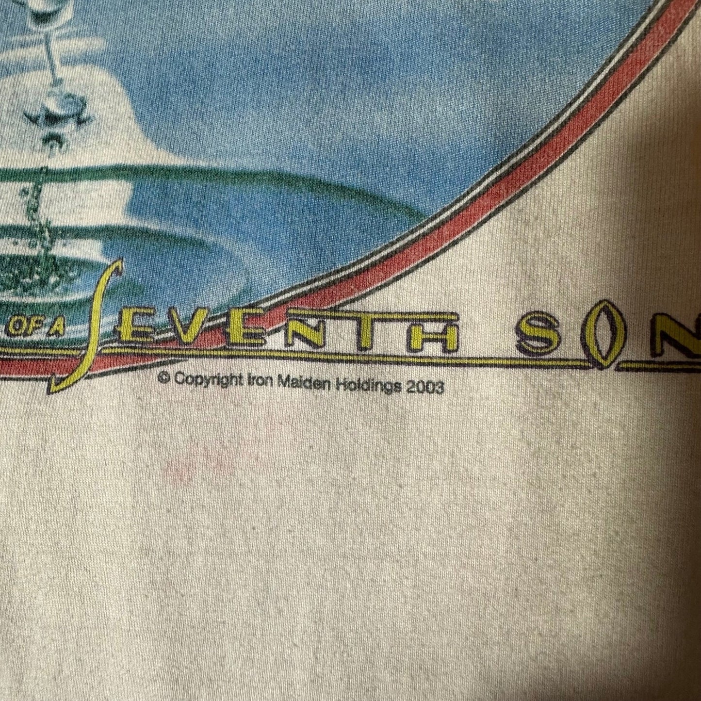 Vintage IRON MAIDEN Shirt 2003 Euro Tour "Seventh Son of a Seventh Son" Size XXL