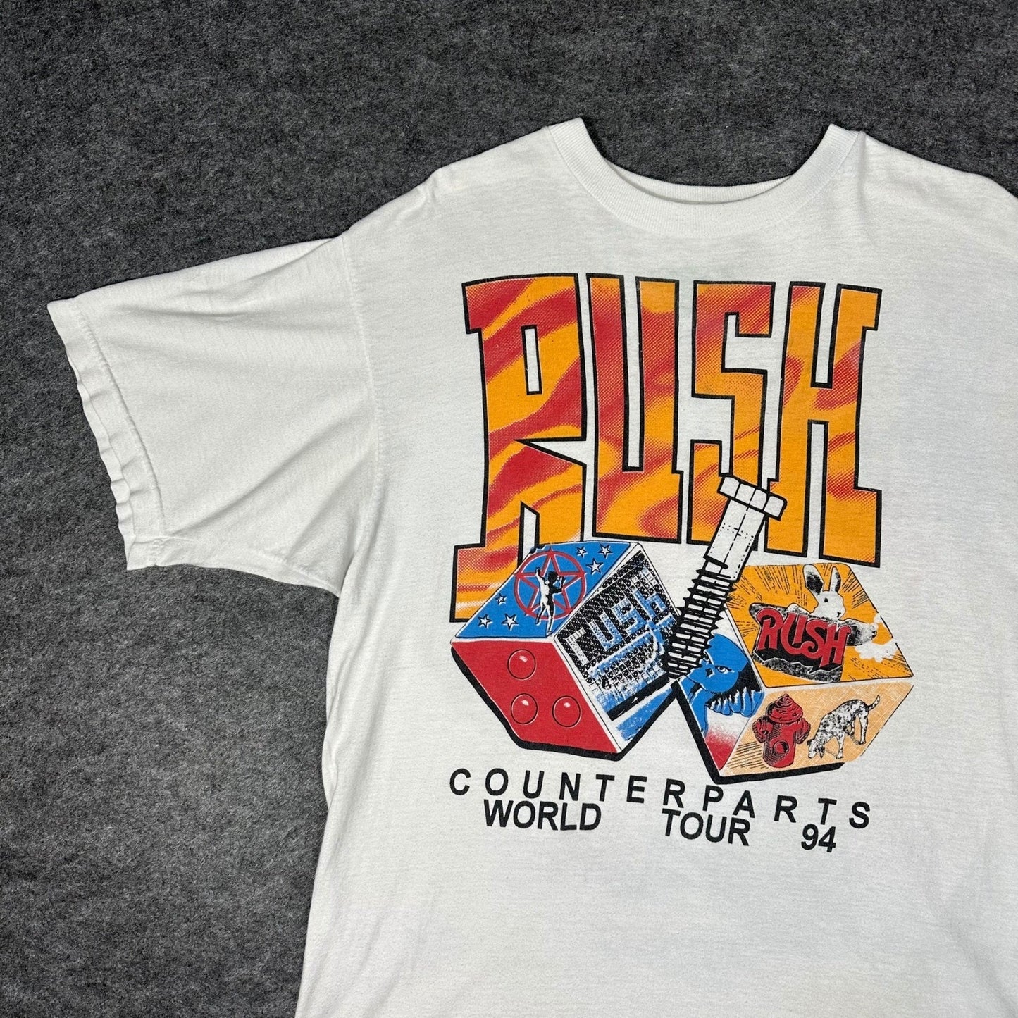 Vintage Rush Counterparts World Tour 94 T Shirt Men's Large