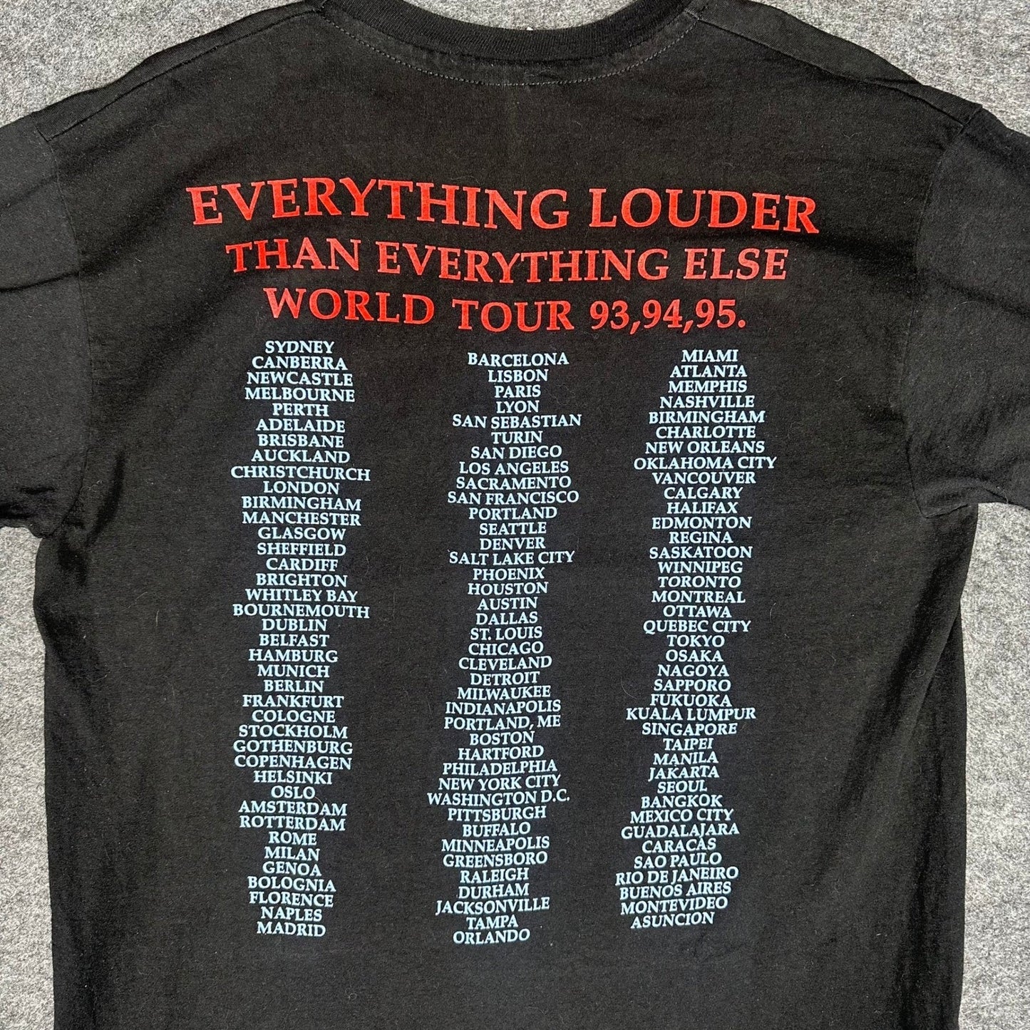 Vintage 1994 Single Stitch Meat Loaf Everything Louder World Tour T Shirt Large