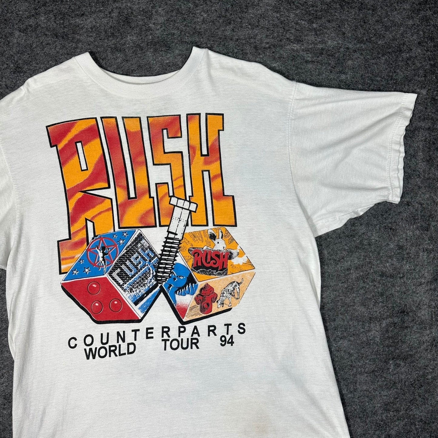 Vintage Rush Counterparts World Tour 94 T Shirt Men's Large