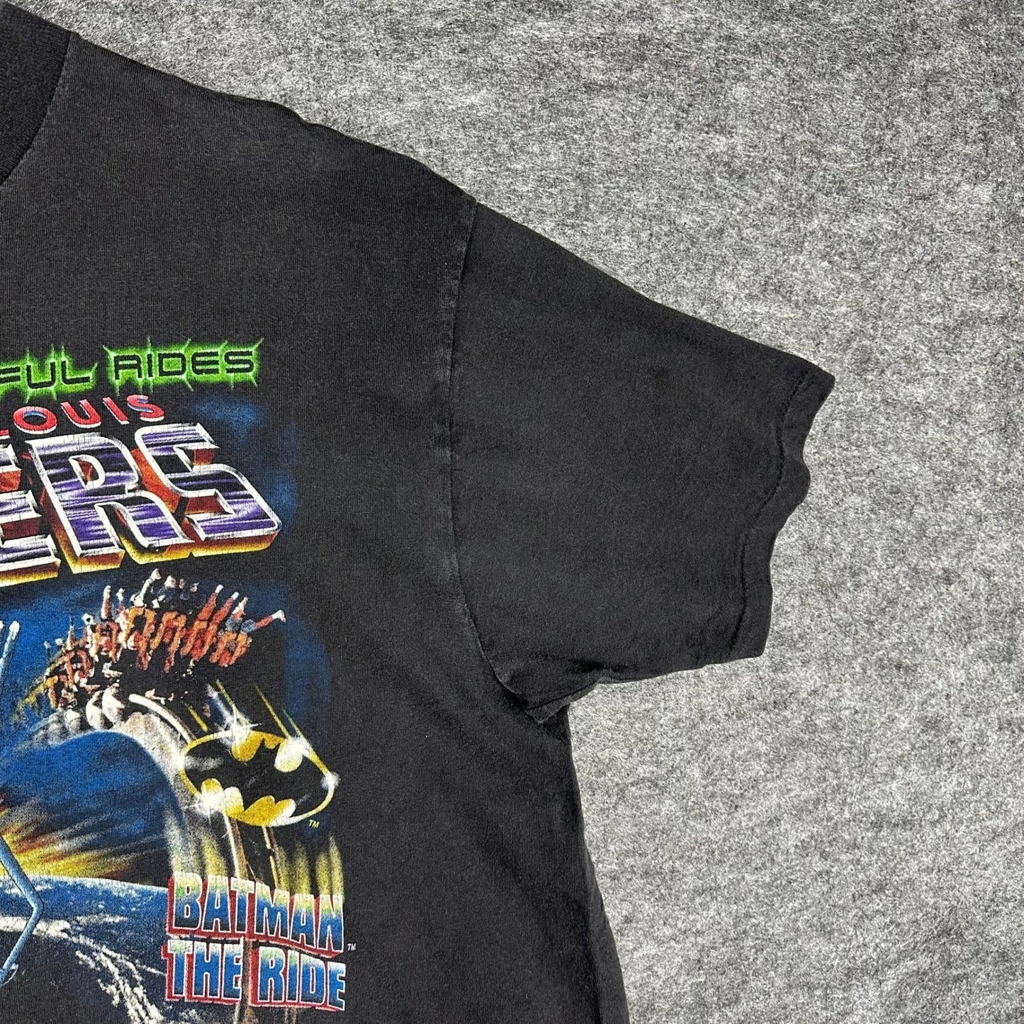 Vintage Single Stitch 1999 Six Flags Batman The Ride Mr Freeze T Shirt XL