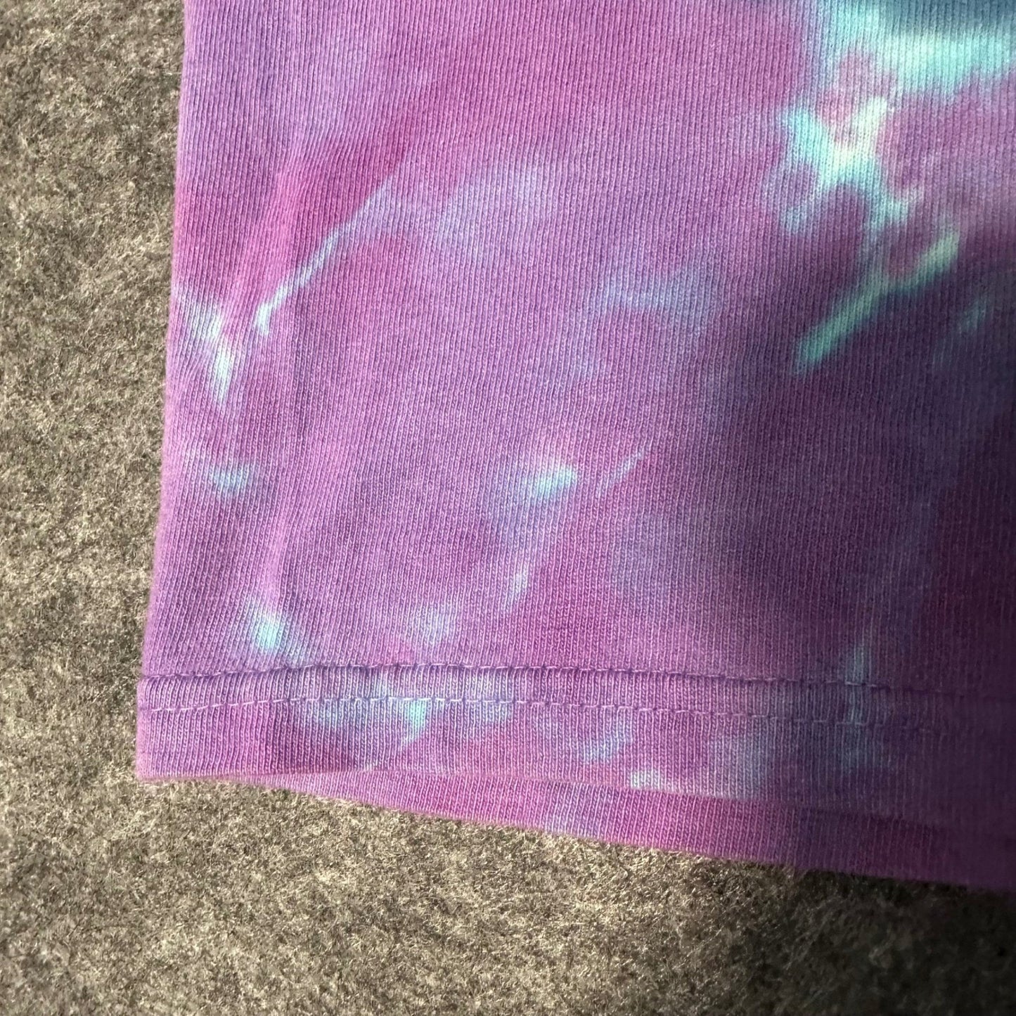 Vintage 90s Grateful Dead Saint Stephen Tie Dye Band T Shirt Liquid Blue Mens XL