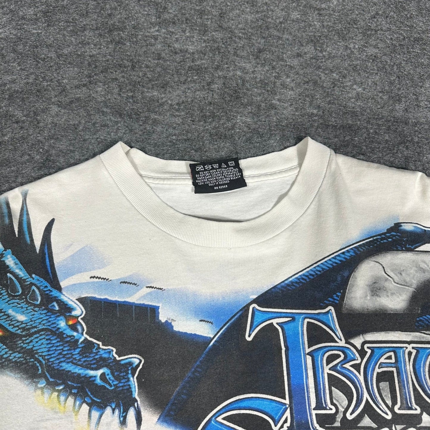 Rare VTG 90s Rusty Wallace Nascar Dragon All Over Print T Shirt Medium Chase