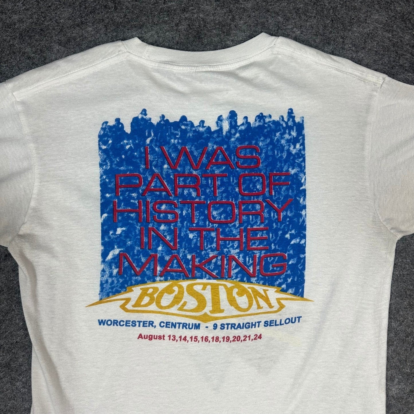 RARE Vintage 80s Single Stitch Boston Concert T Shirt Screen Stars Mens Large
