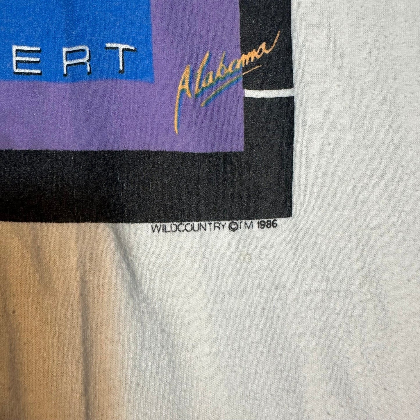Vintage 1986 Alabama In Concert Tour T Shirt Mens Medium White Single Stitch